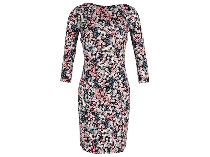 Abito con stampa floreale Erdem in cotone nero