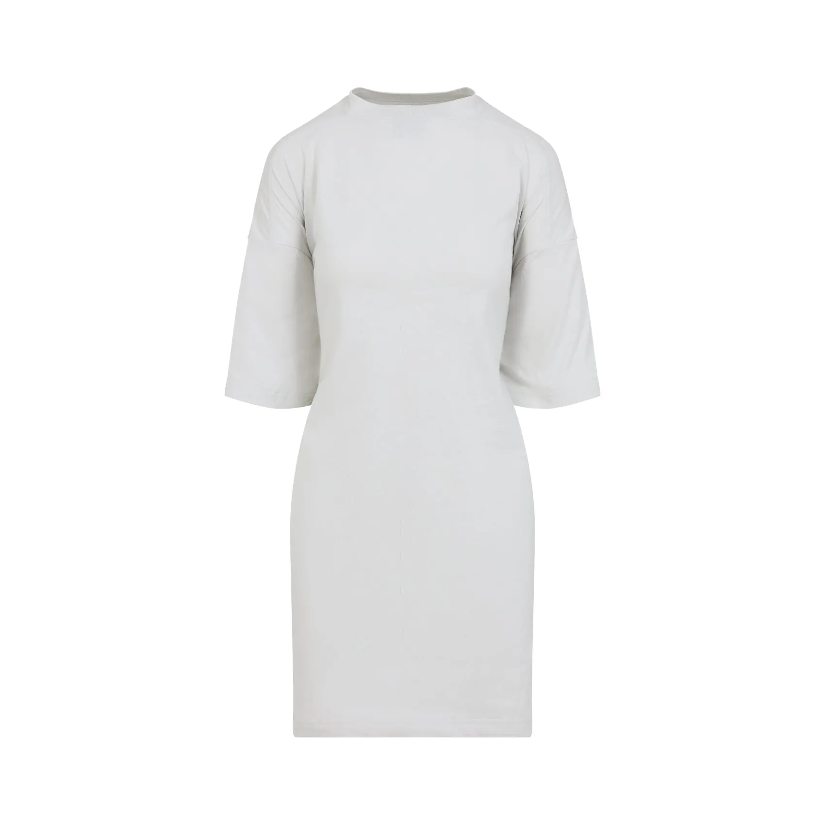 White Semi Fitted Cotton Mini Dress