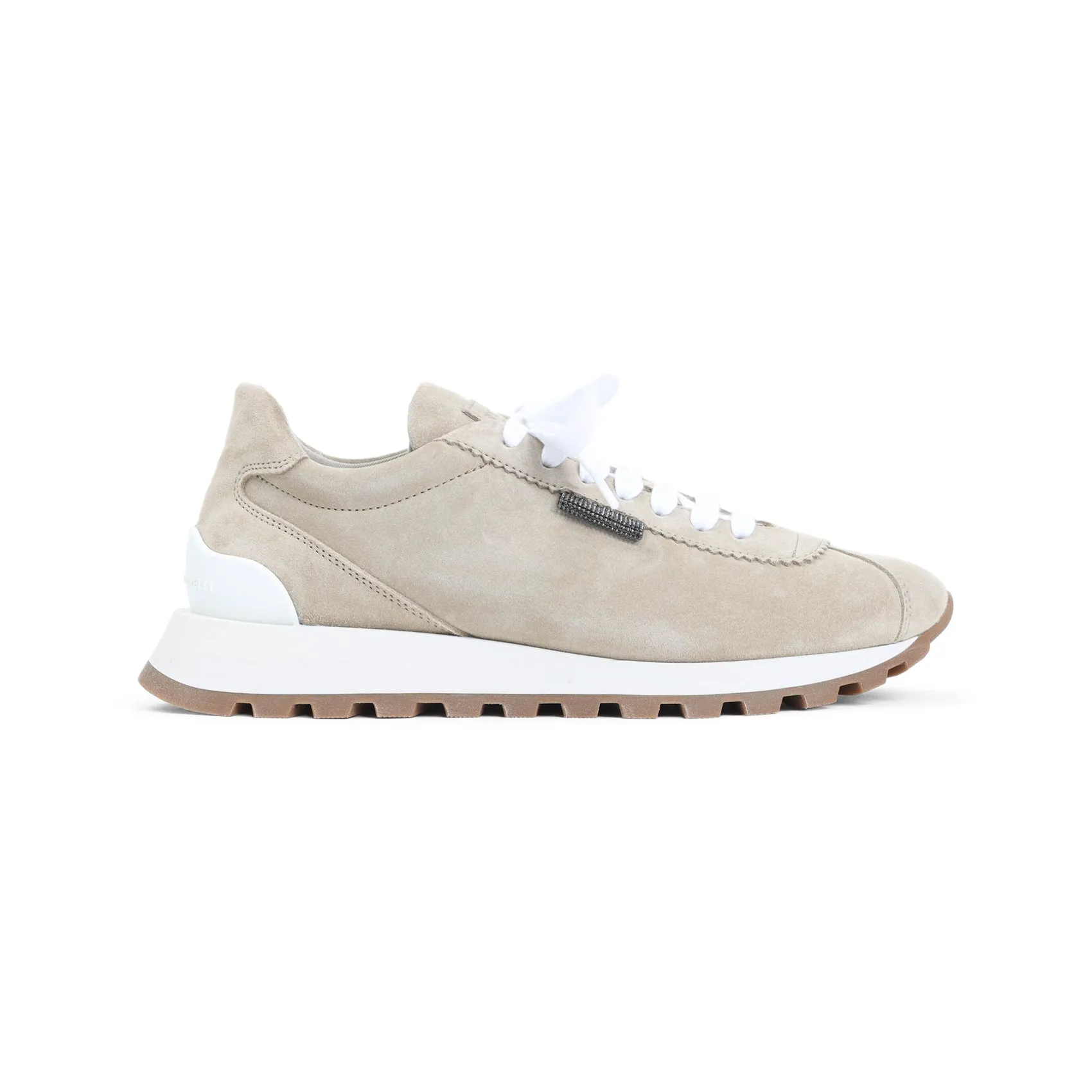 Climb Beige Suede Leather Sneakers
