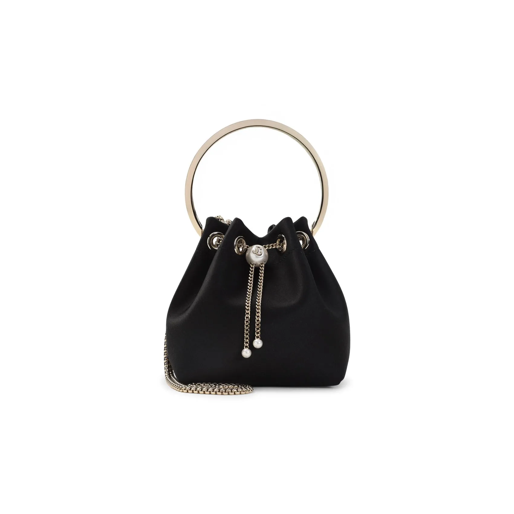 Black Bon Bon Satin Handbag