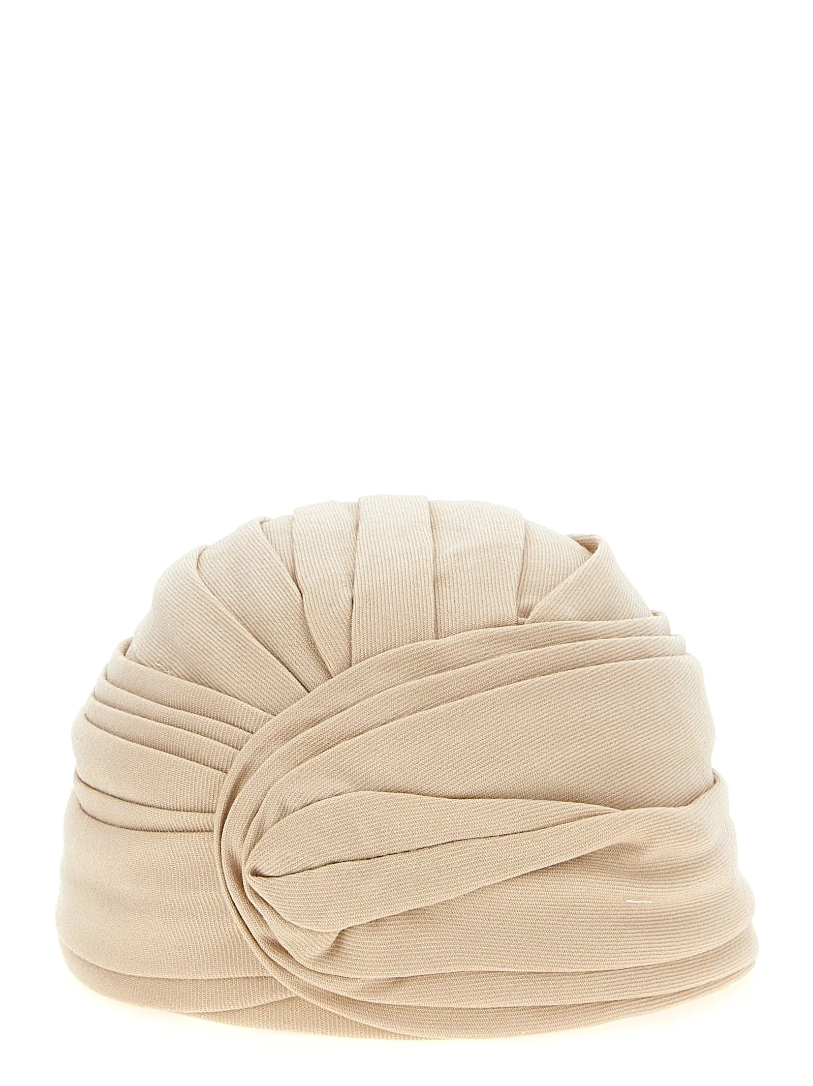 Valentino Garavani Wool Rigid Turban Cappelli Beige