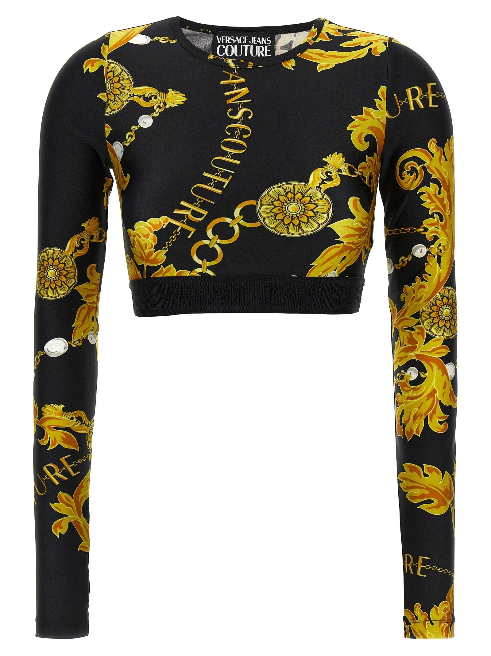 Chain Couture Top Nero