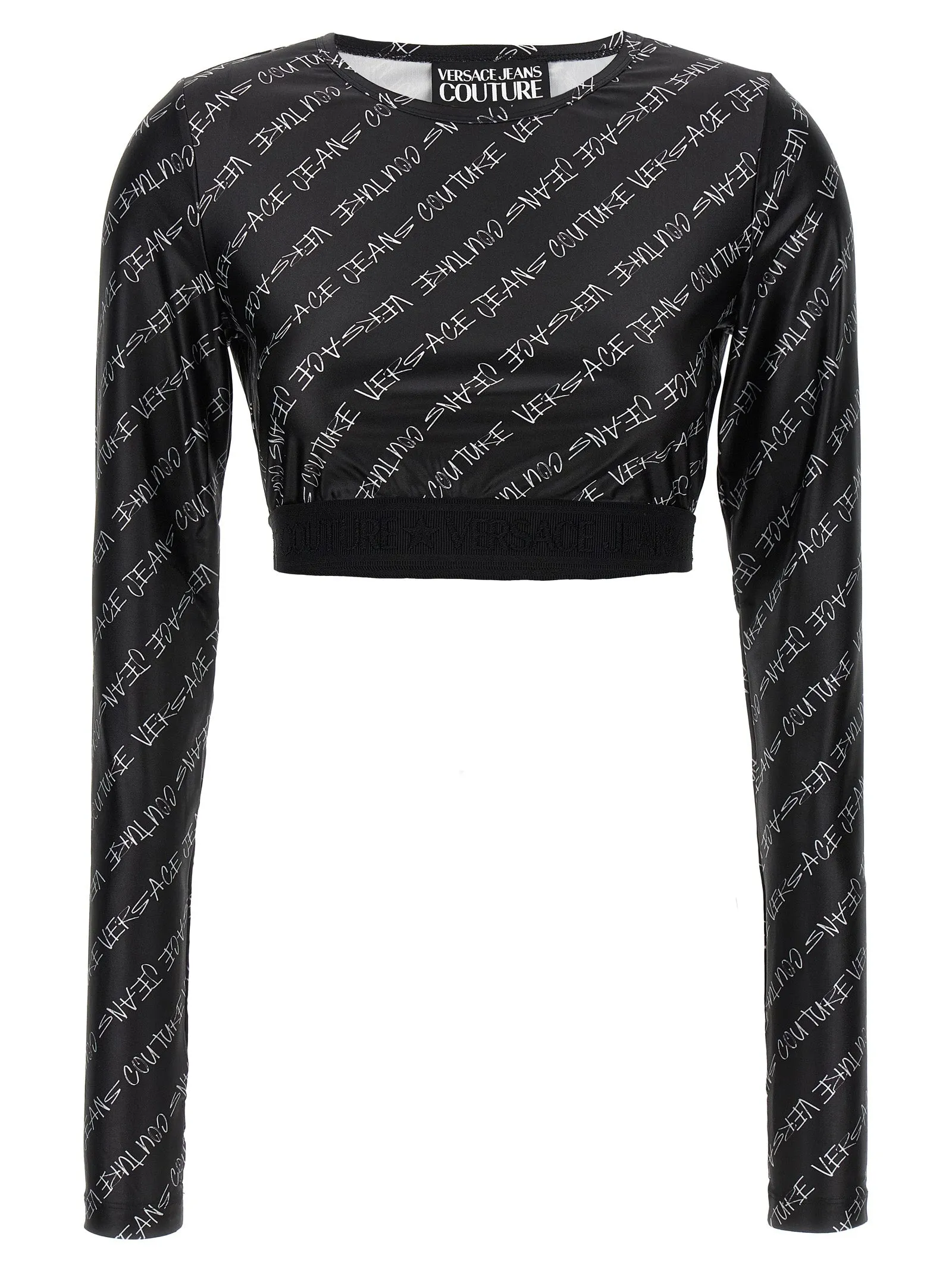 Logo Print Top Top Nero