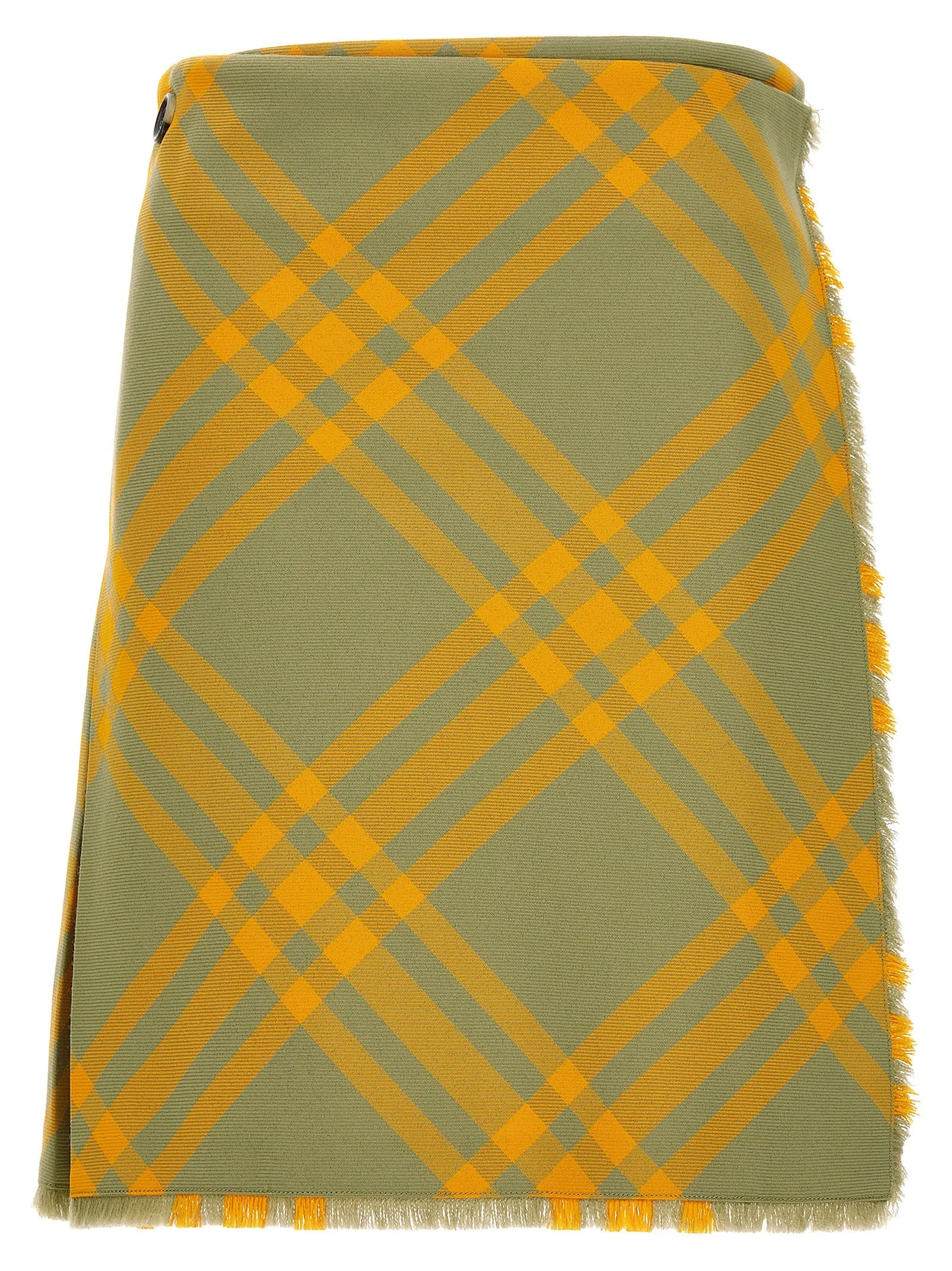 Check Kilt Skirt Gonne Giallo