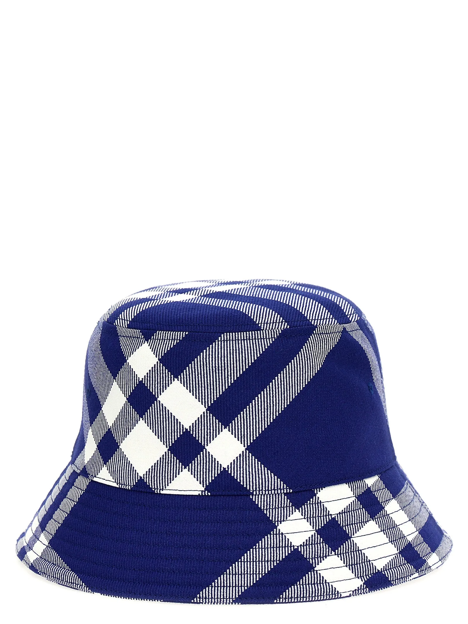 Bucket Hat Check Cappelli Blu