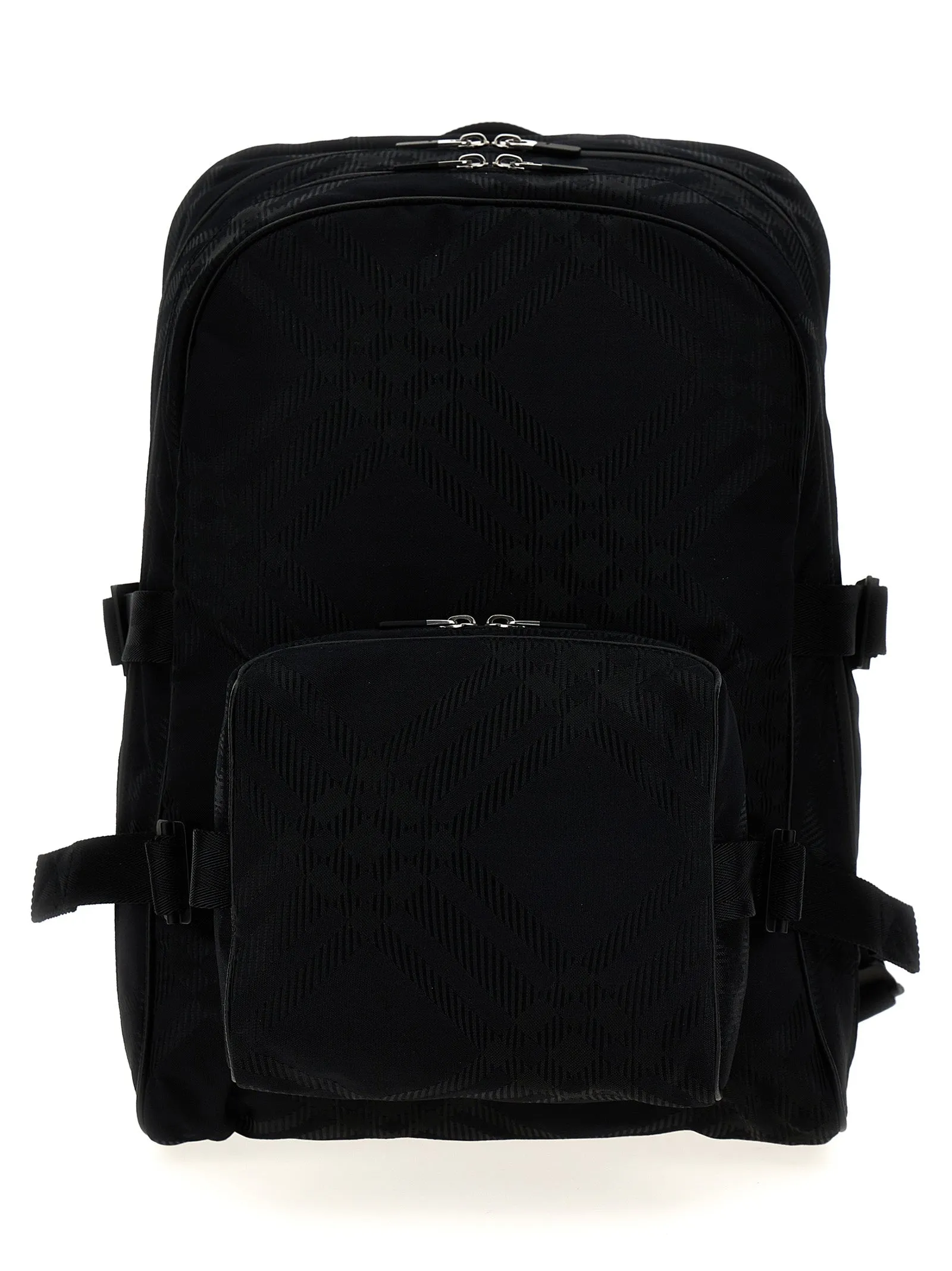 Check Jacquard Backpack Zaini E Valigie Nero
