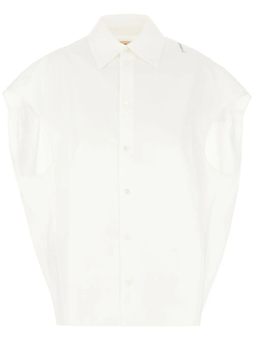 Camicia Senza Maniche In Popeline