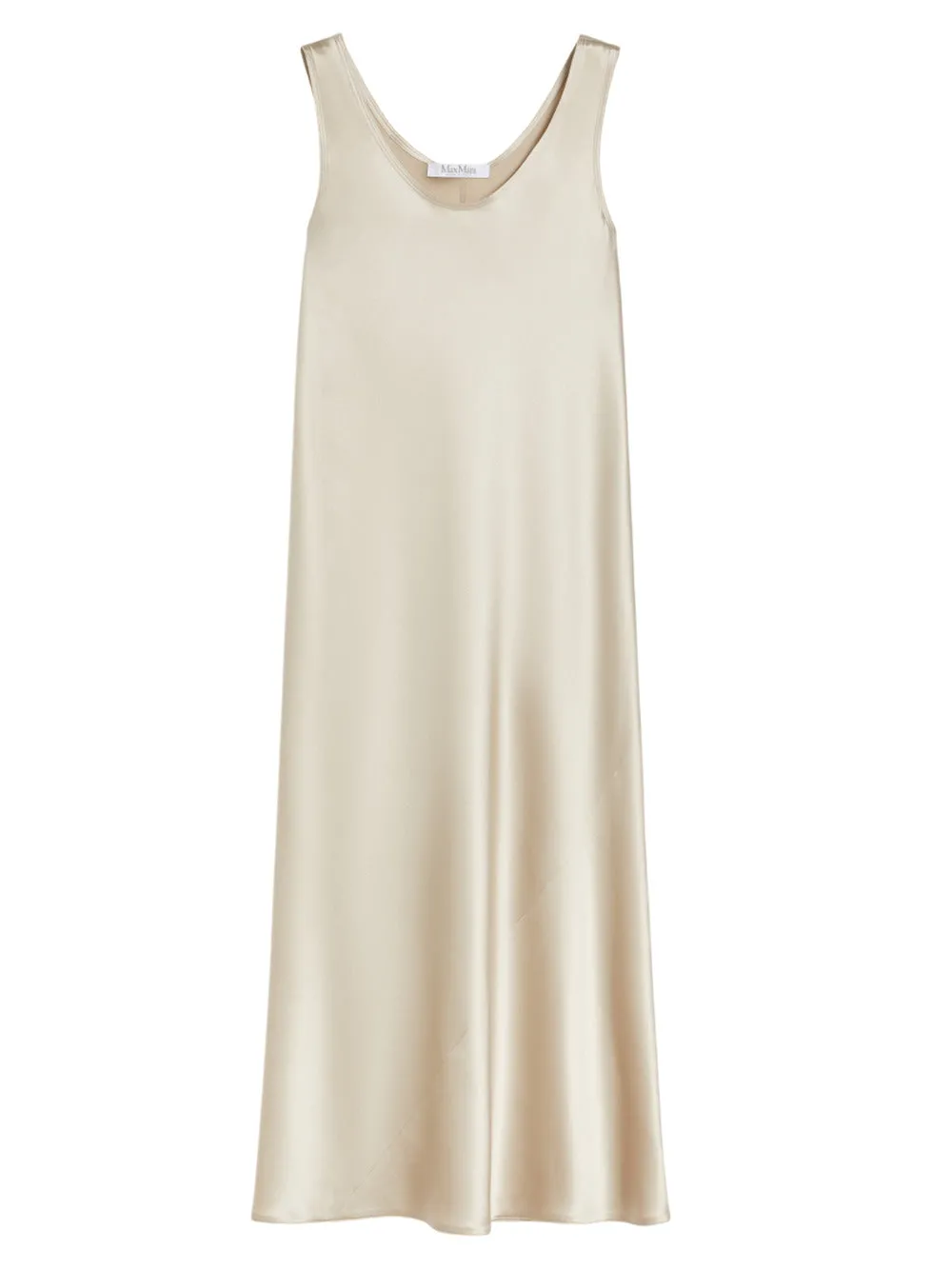 Abito Fluido In Raso Di Seta