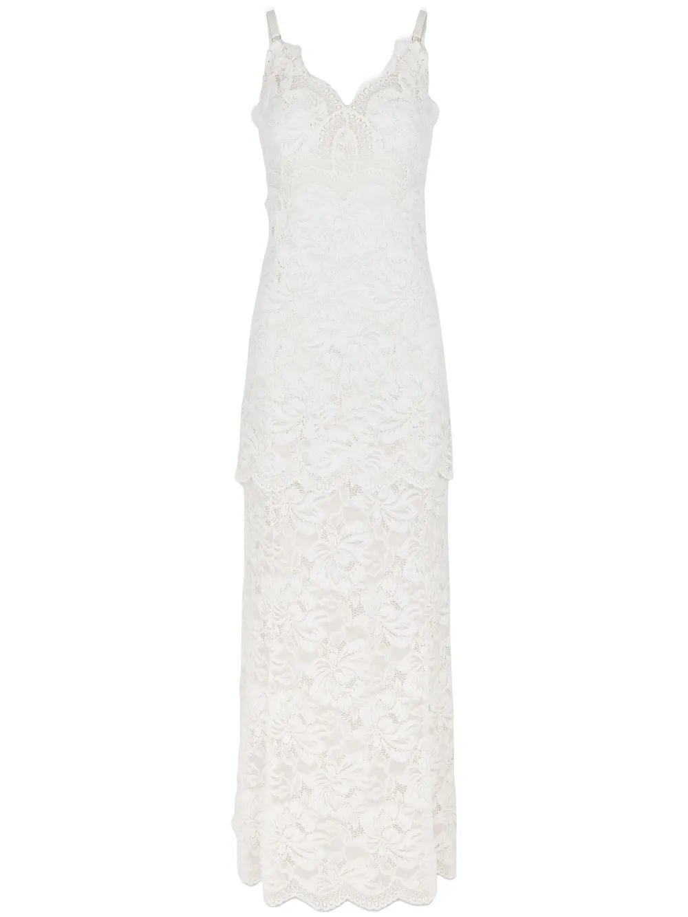 Abito Lungo Con Ricamo