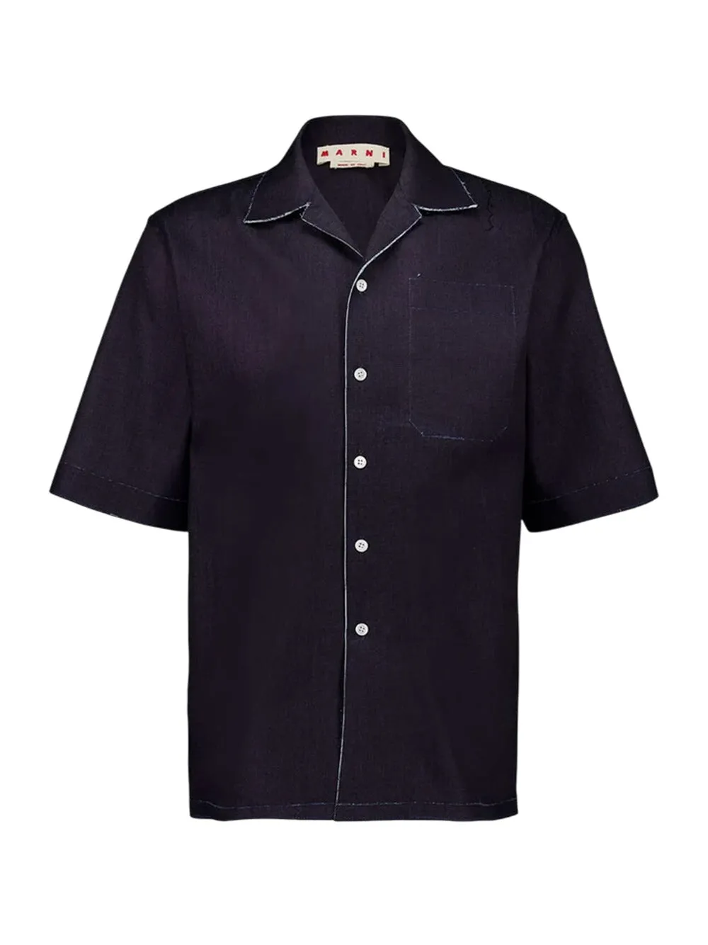 Camicia Denim A Maniche Corte