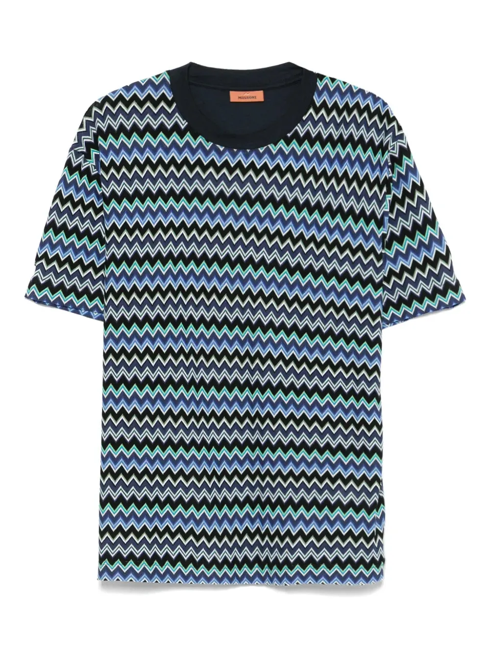 T-Shirt Con Stampa A Zigzag
