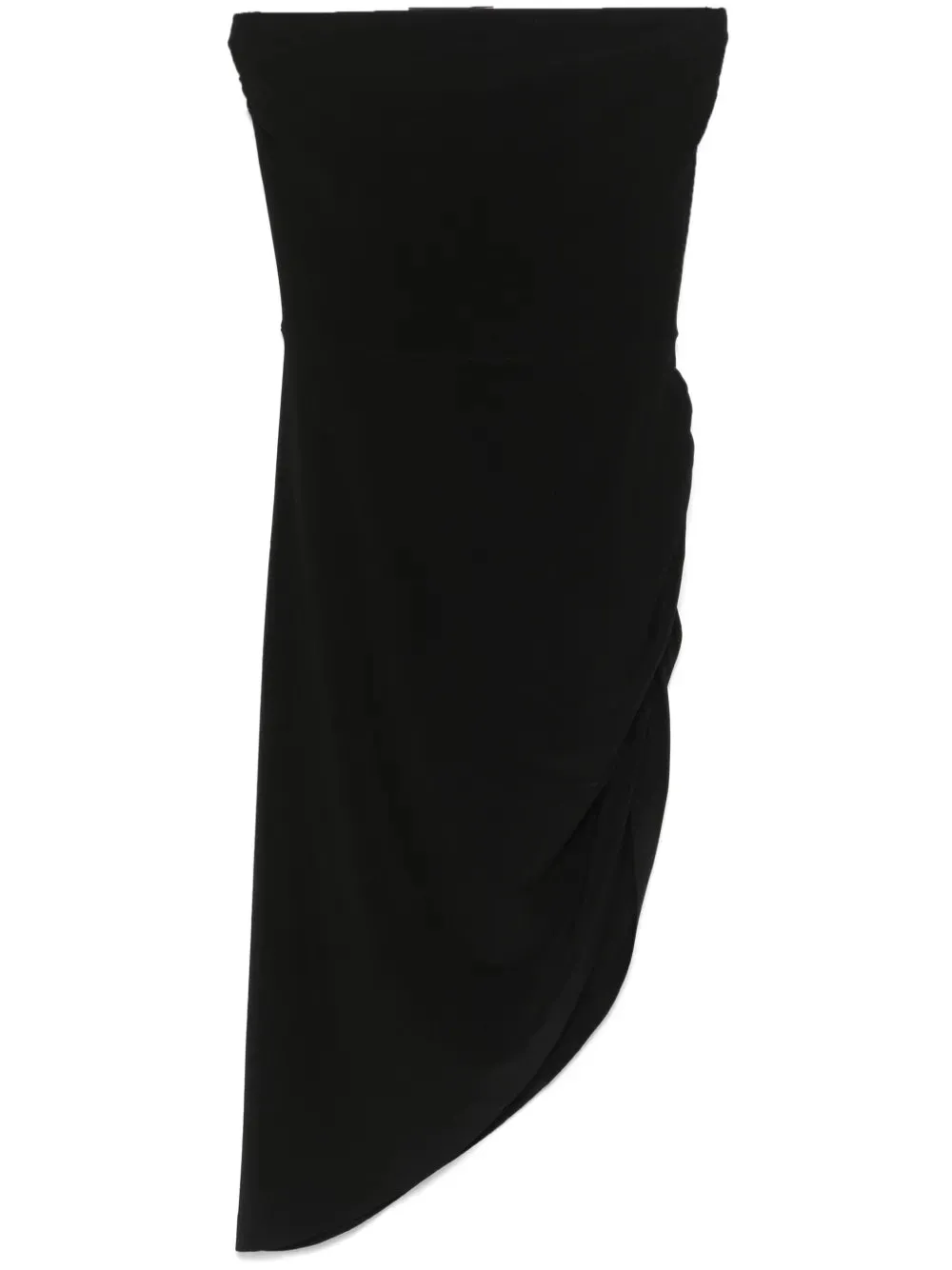 Side-Drape Strapless Mini Dress