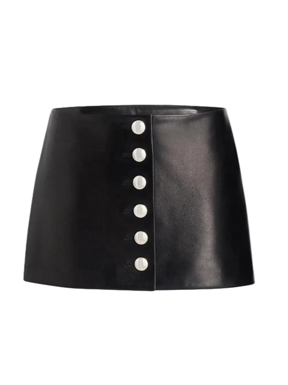 Gonna Mini In Pelle Jaxon In Nero Khaite - Donna