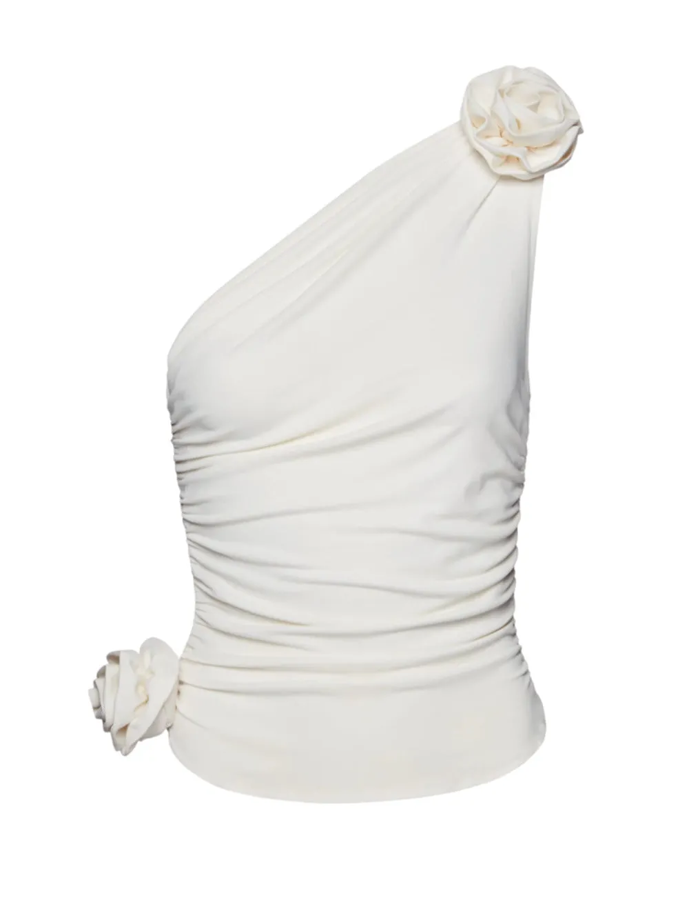 Maglietta Monospalla Color Crema