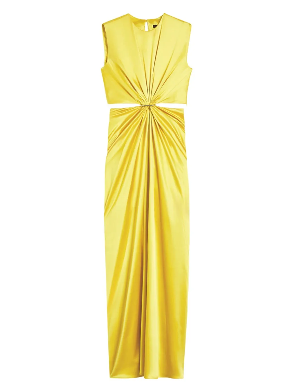 Abito A Clessidra In Raso Di Seta