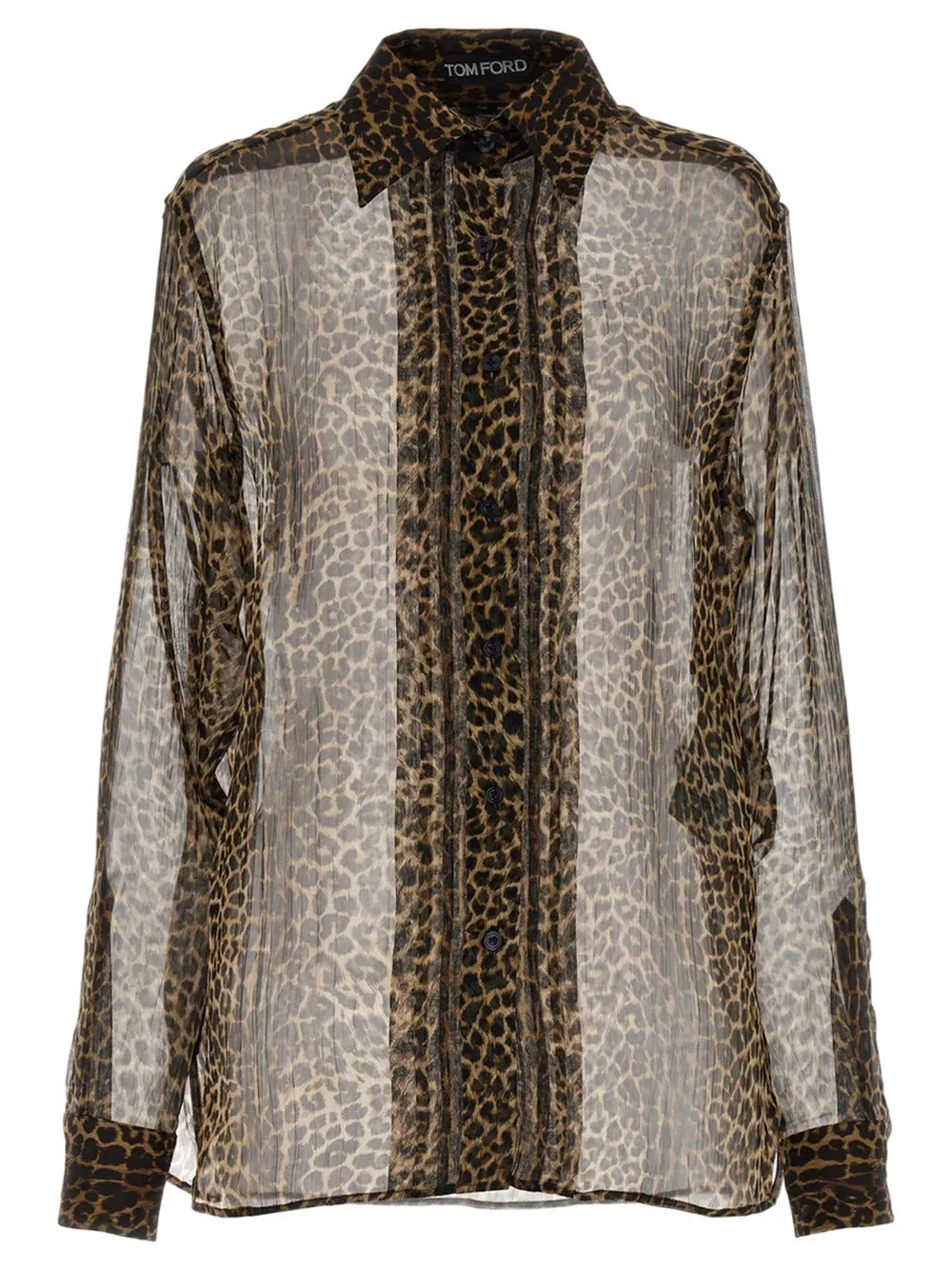 Camicia A Maniche Lunghe Con Stampa Leopardata Di Tom Ford