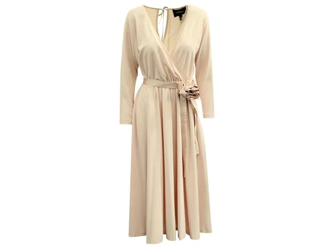 Marc Jacobs Runway Wrap Dress con Rose in poliestere rosa