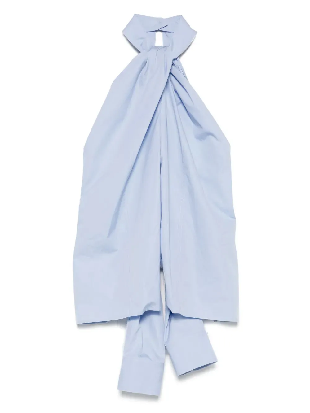 Top Smanicato Con Scollo All`Americana