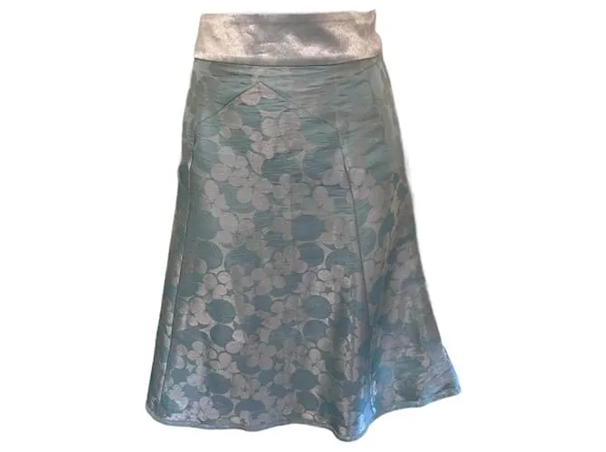 Marc Jacobs Gonna Occasionale A-Line Con Bordi In Pizzo Di Seta Blu Da Donna Di Marc Jacobs UK 10 US 6 Unione Europea 38 Blu chiaro