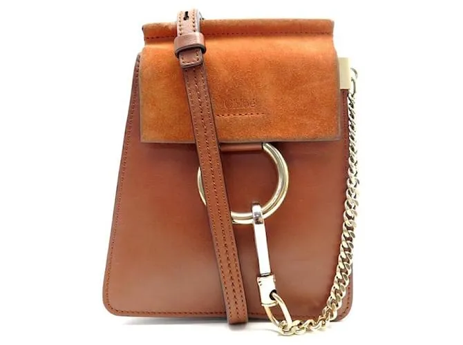 Chloé BORSA A MANO CHLOE MINI FAYE BORSA A MANO CON BRACCIALE A TRACOLLA IN PELLE ARANCIONE