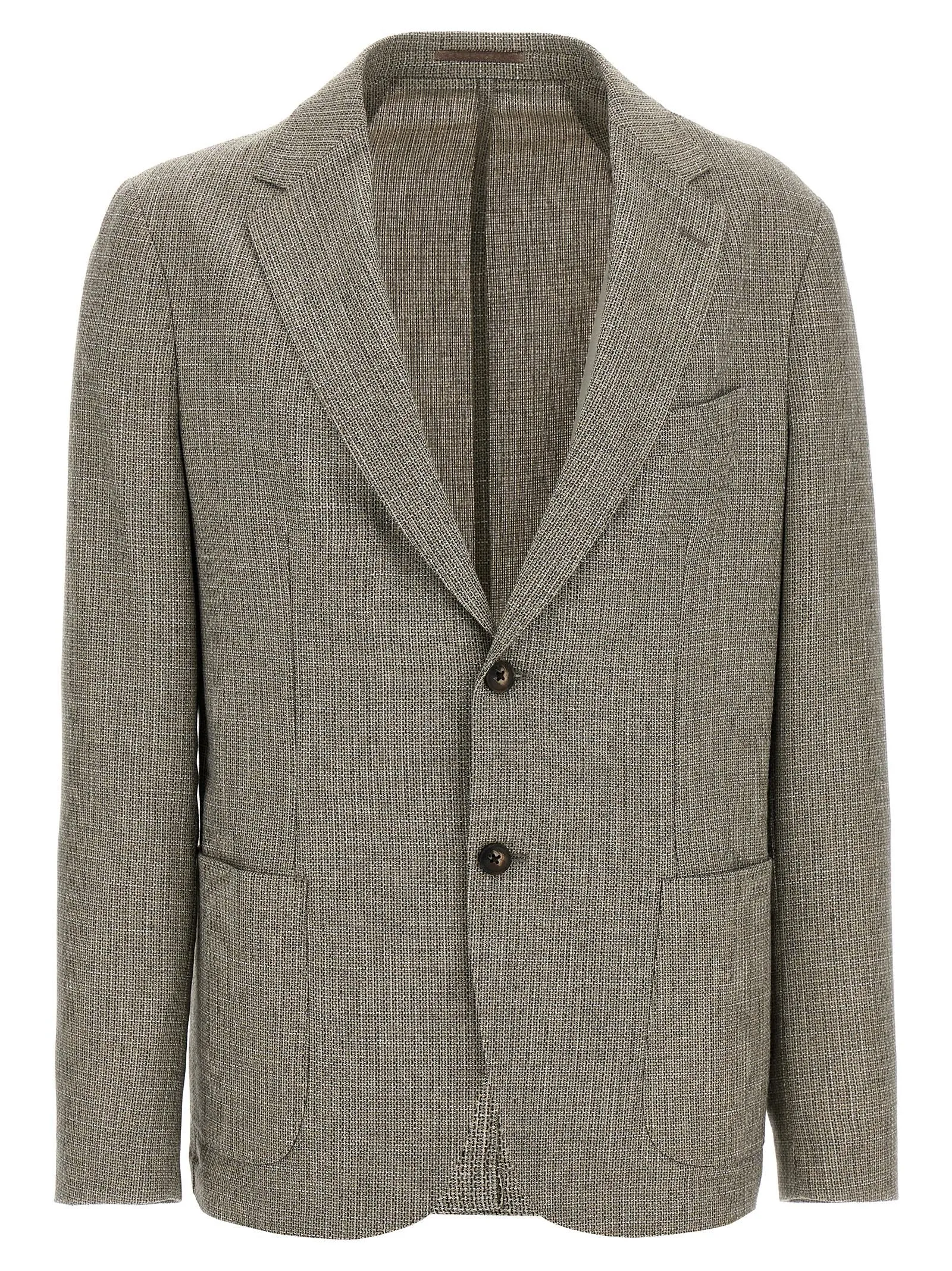 Single-Breasted Blazer Beige