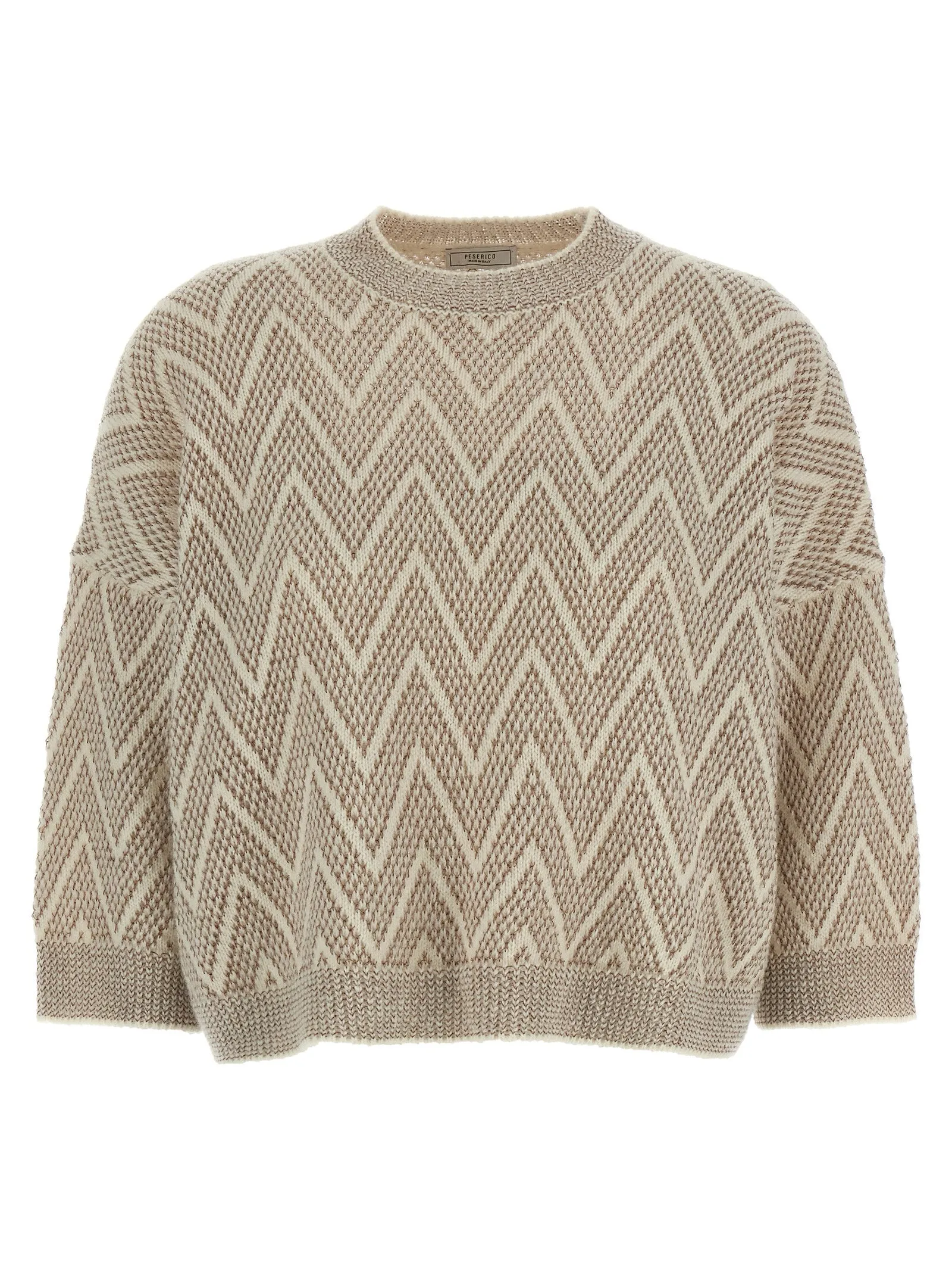 Zigzag Crop Sweater Maglioni Multicolor