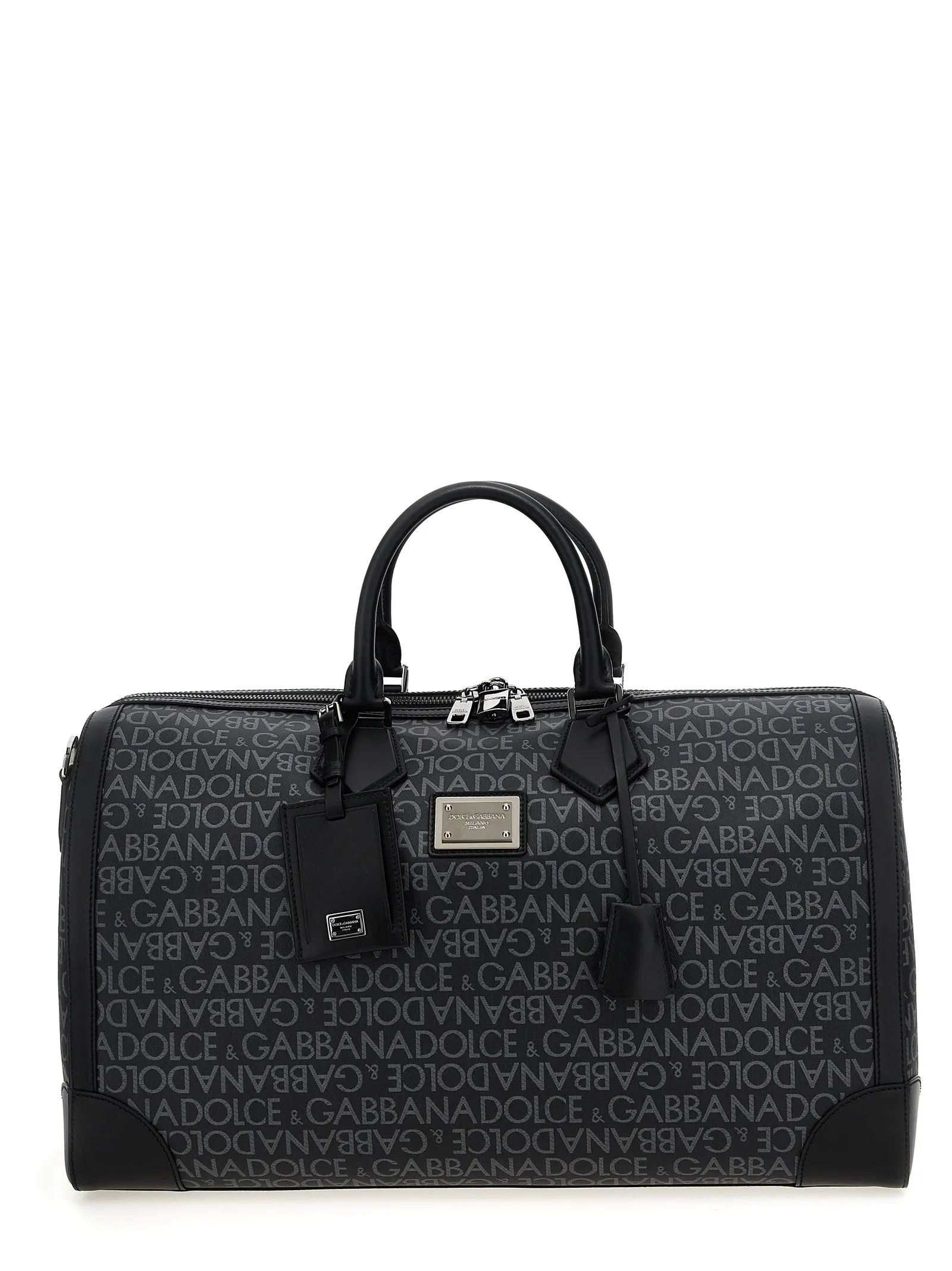 Smeared Jacquard Duffel Bag Casa E Lifestyle Nero