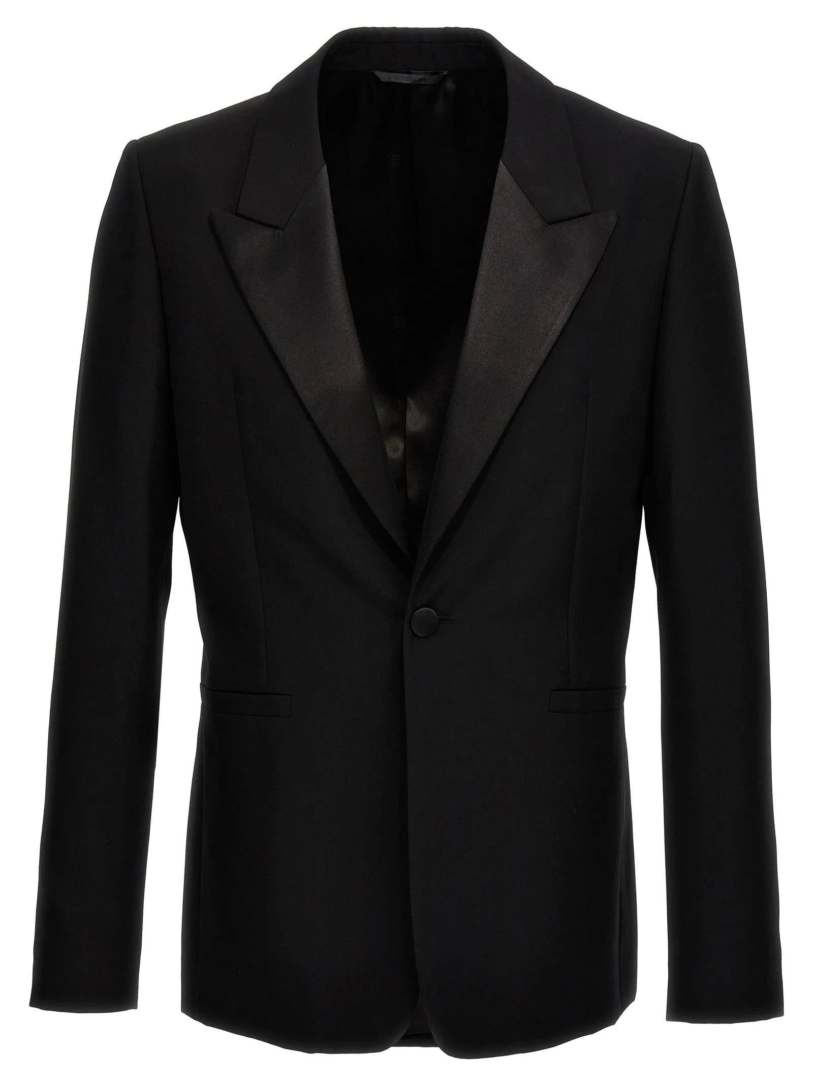 Peack Lapel Blazer Nero