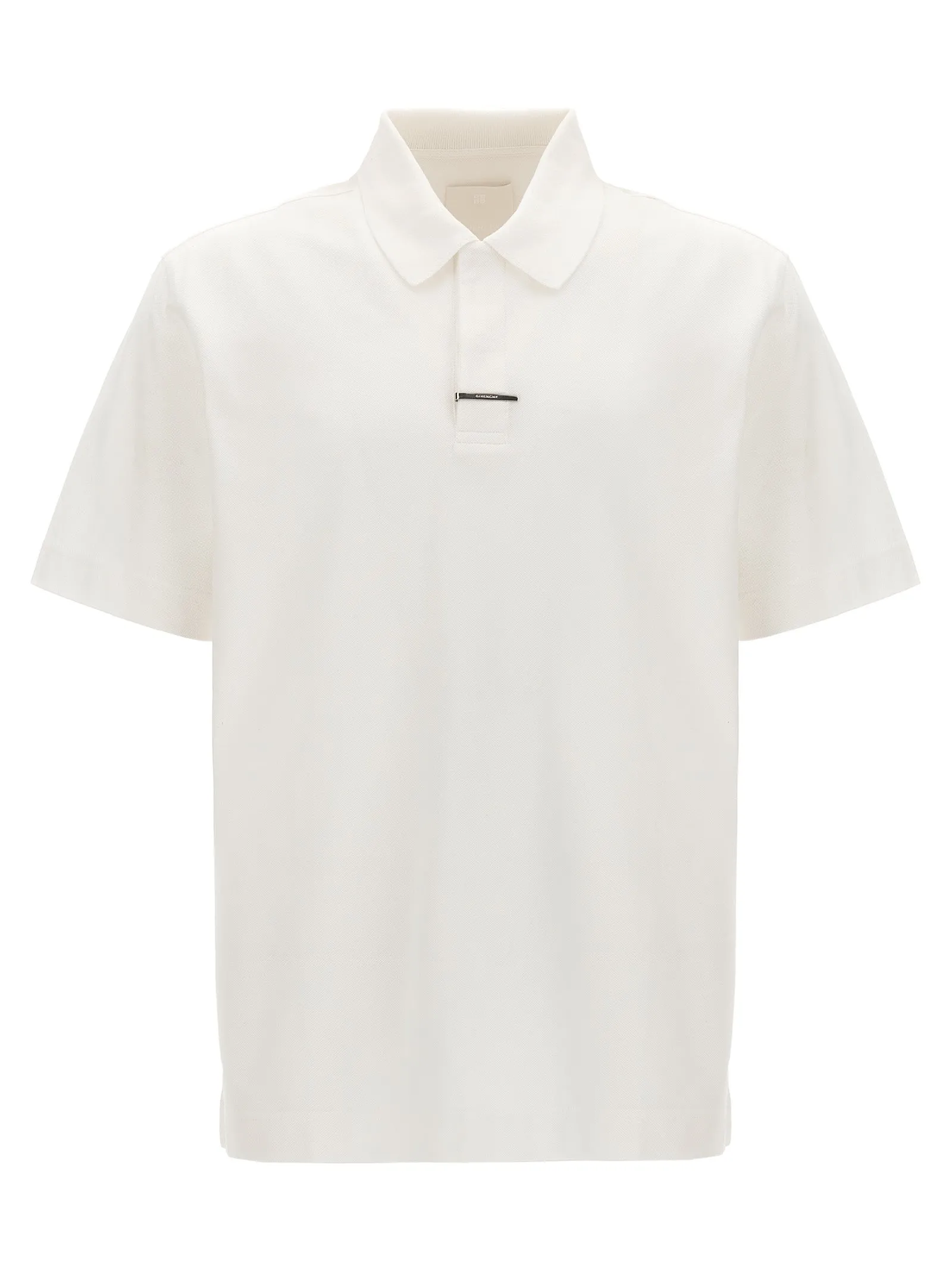 Metal Clip Shirt Polo Bianco