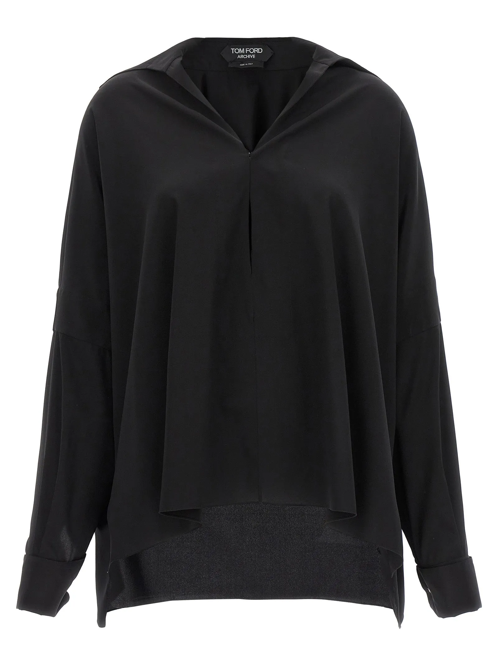 Crepe De Chine Shirt Camicie Nero