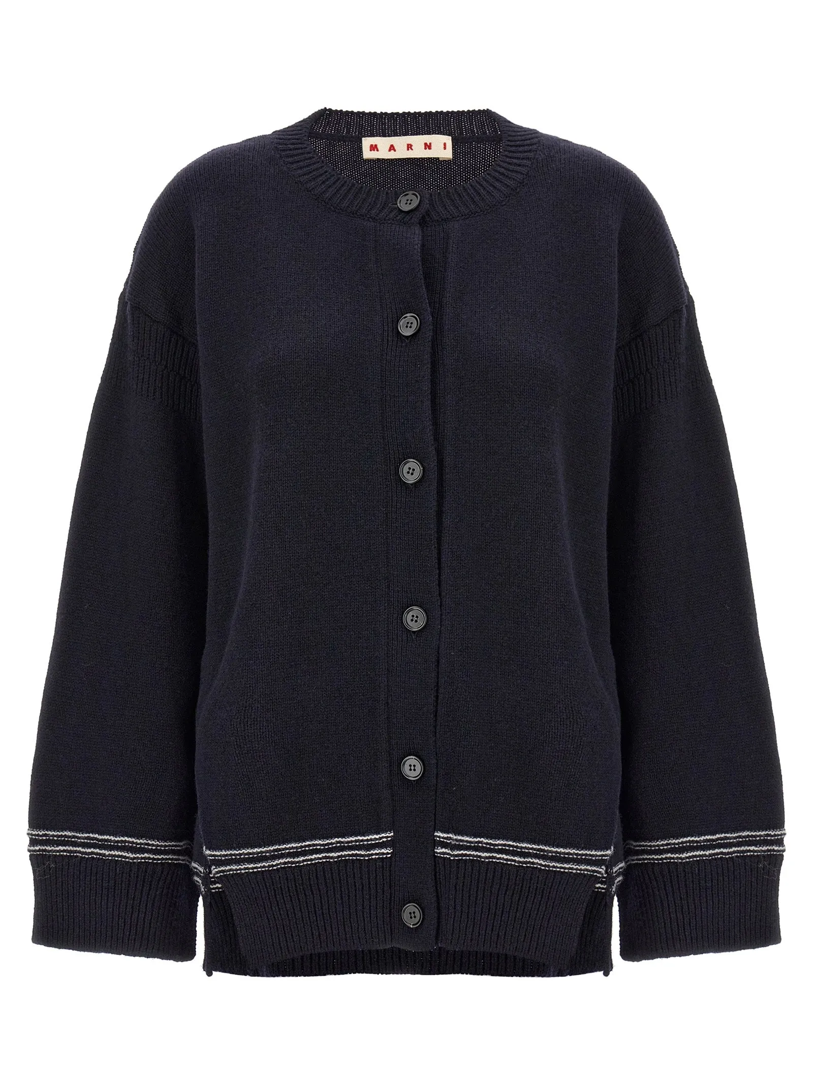 Logo Cardigan Maglioni Blu