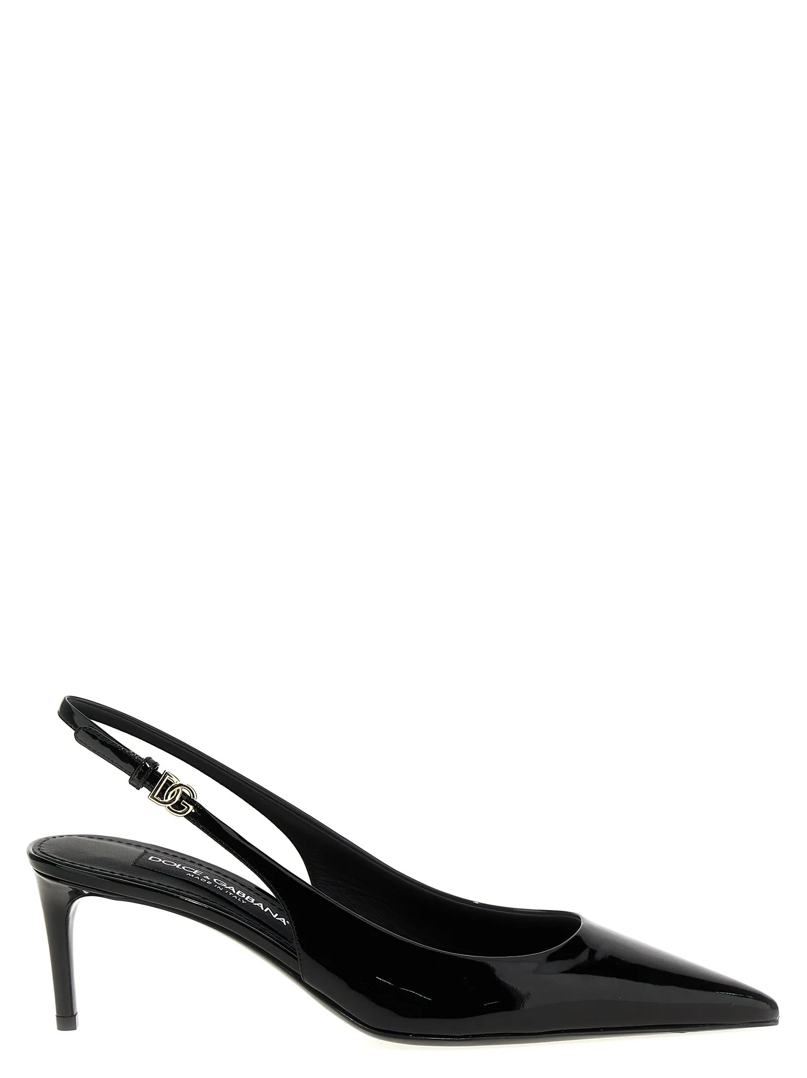 Logo Slingback Decollete Nero