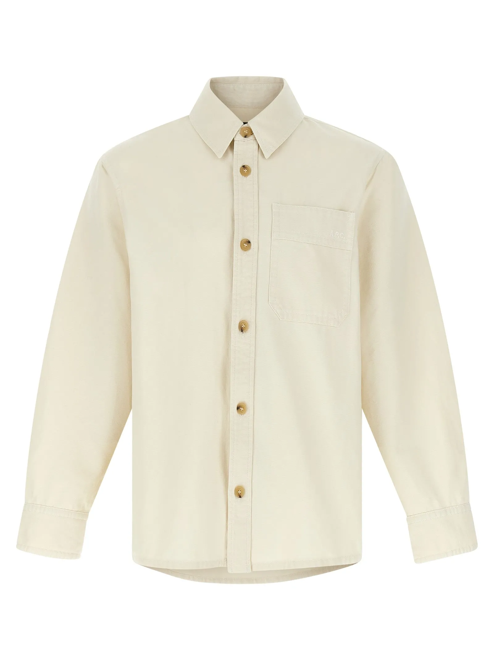 Logo Embroidery Shirt Camicie Beige