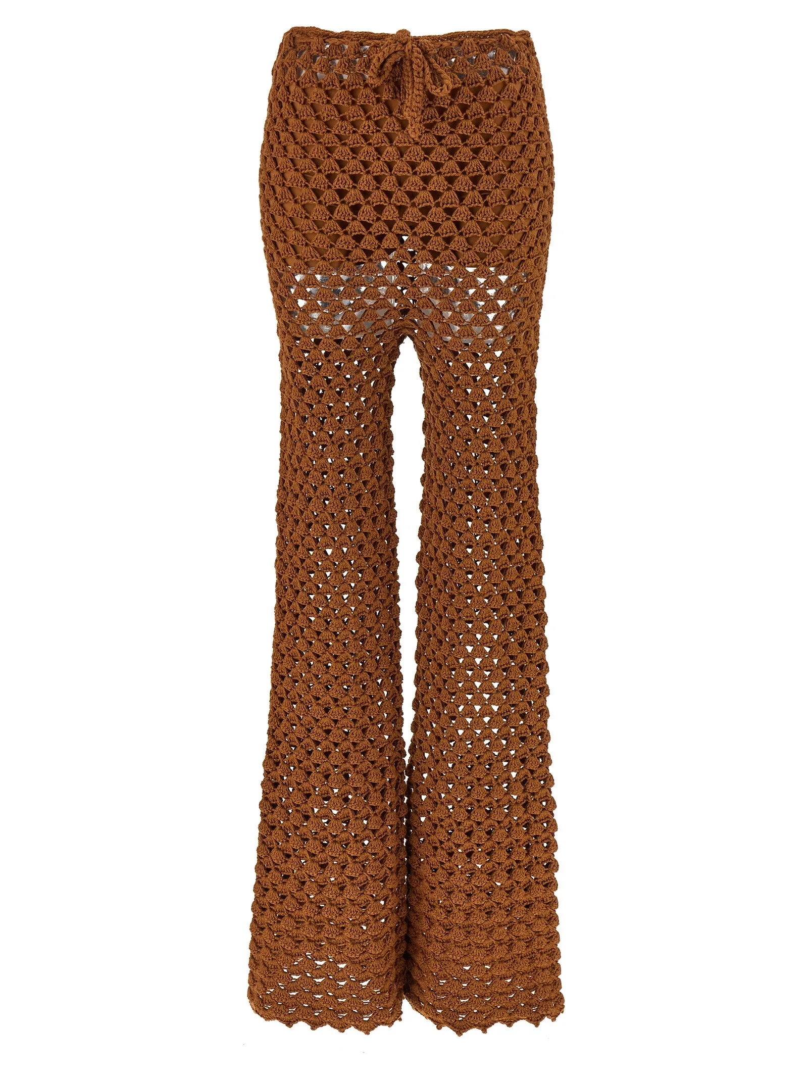 Crochet Pantaloni Marrone