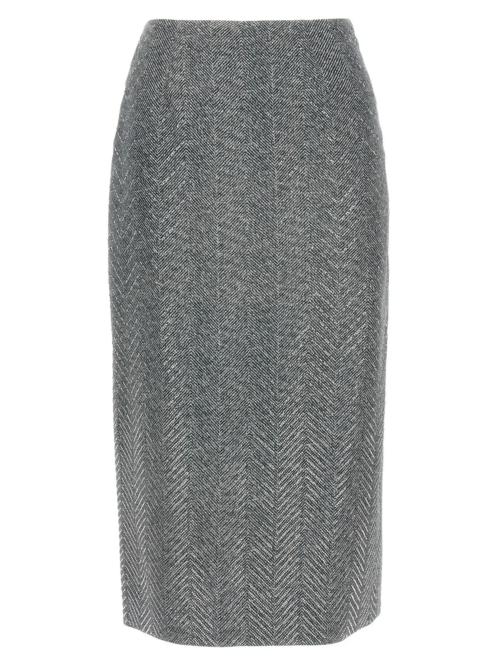 Rhinestone Skirt Gonne Grigio