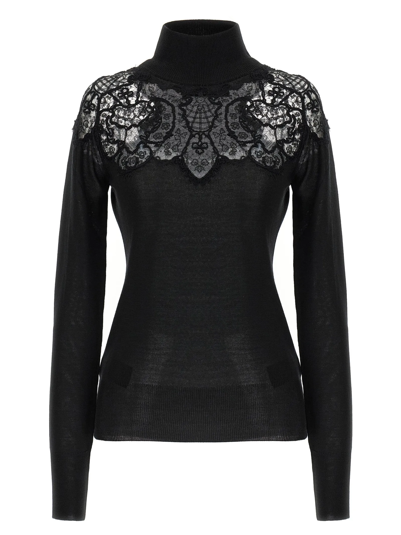 Lace Sweater Maglioni Nero