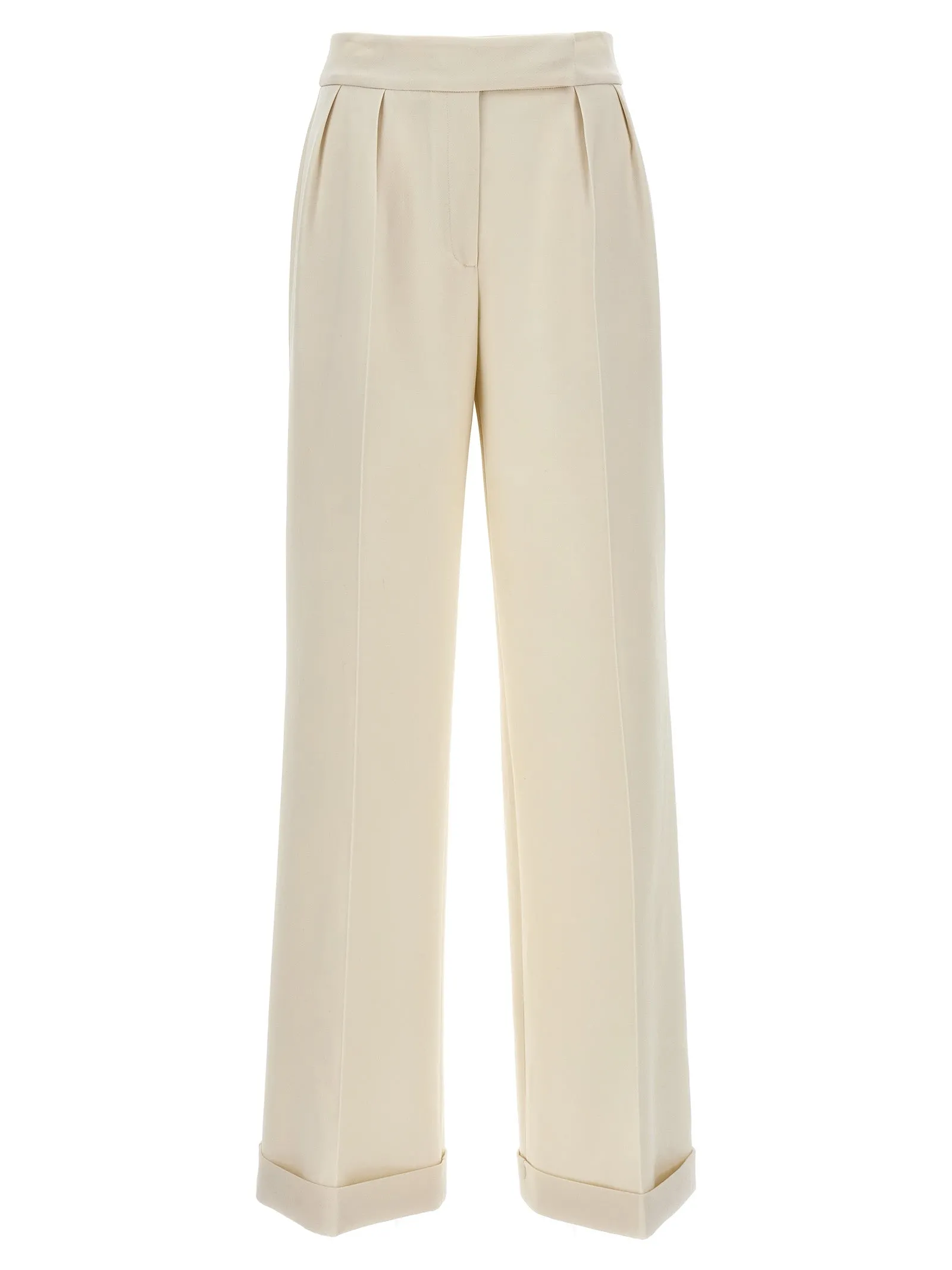 Loose Leg Pantaloni Bianco