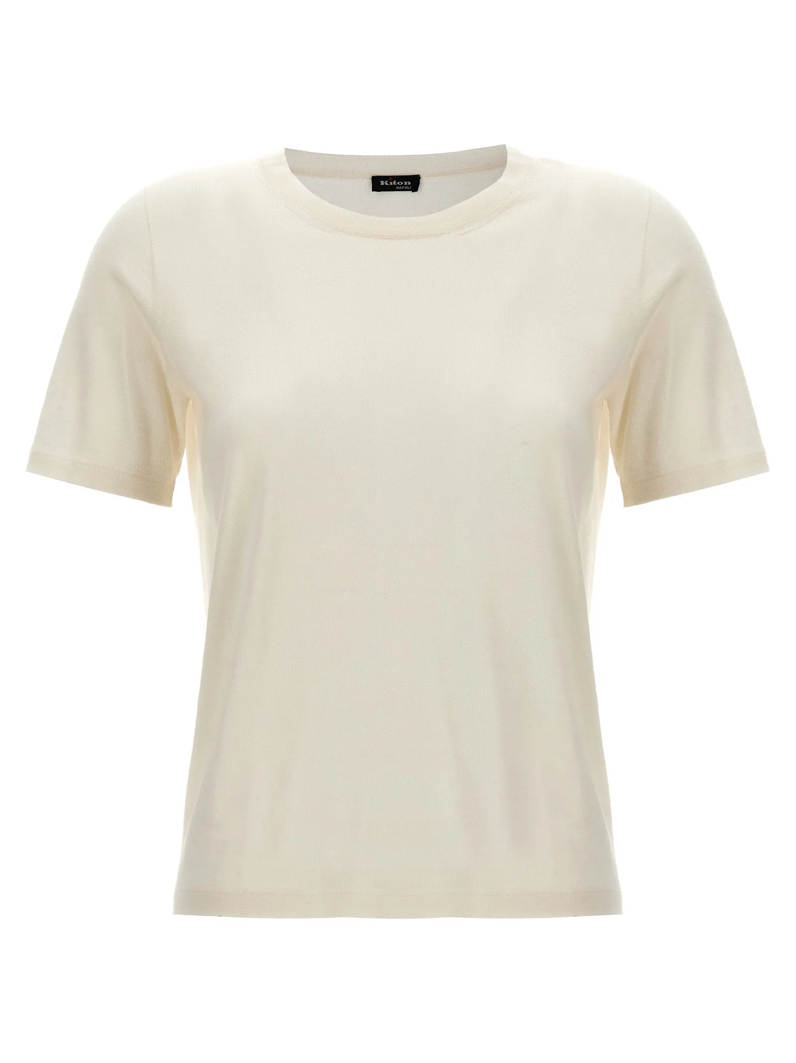 Silk Cashmere T Shirt Bianco