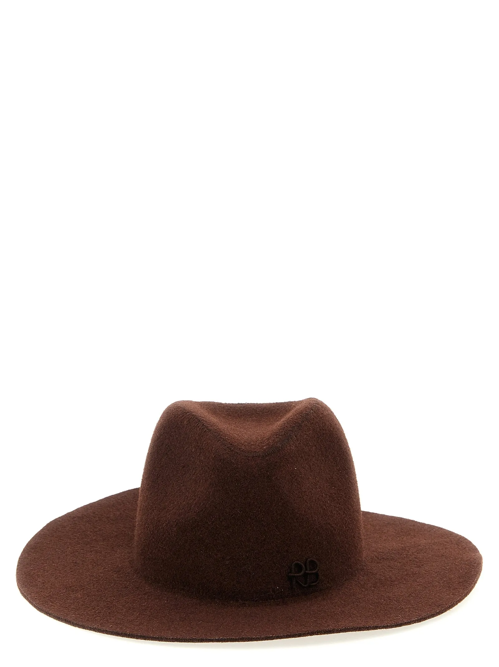 Monogram-Embellished Fedora Cappelli Marrone
