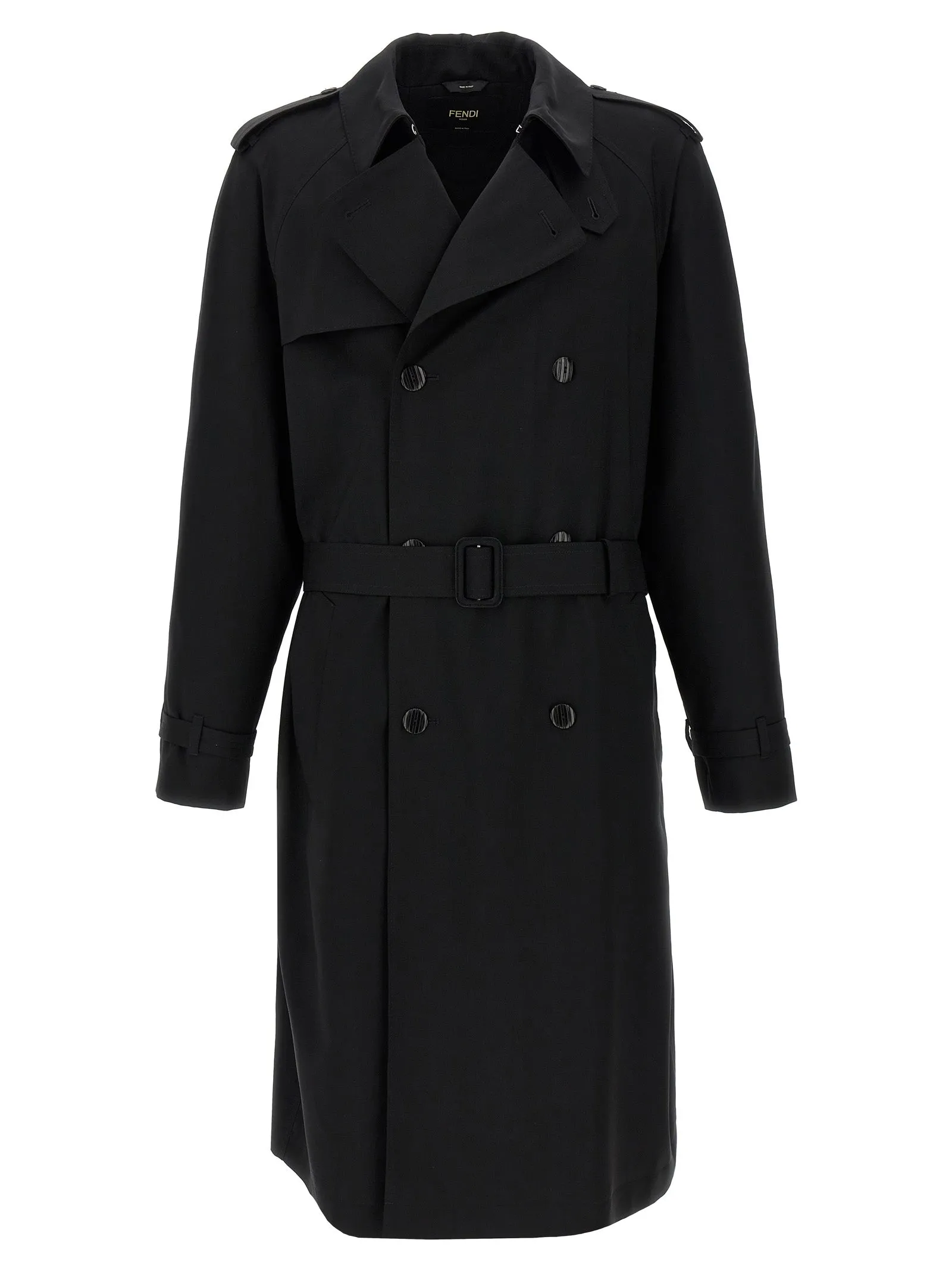Wool Trench Coat Trench E Impermeabili Nero