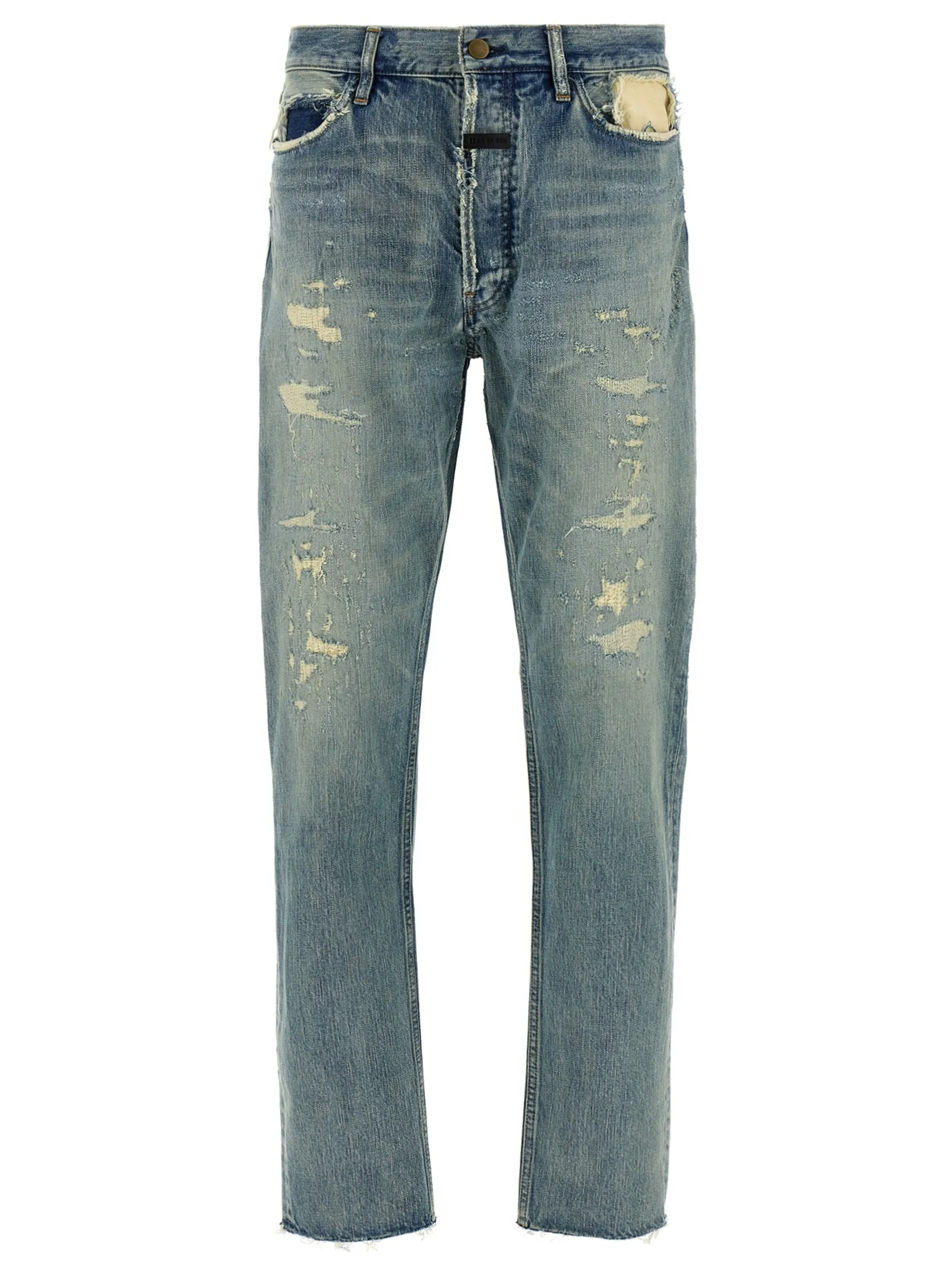 Repaired Classic 5 Pocket Jeans Blu