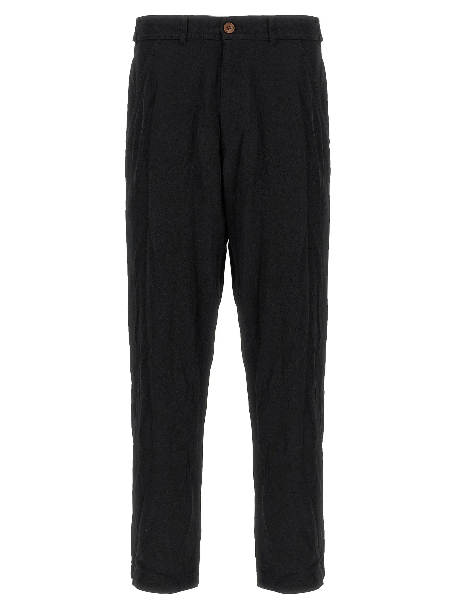 Crinkled Pantaloni Nero