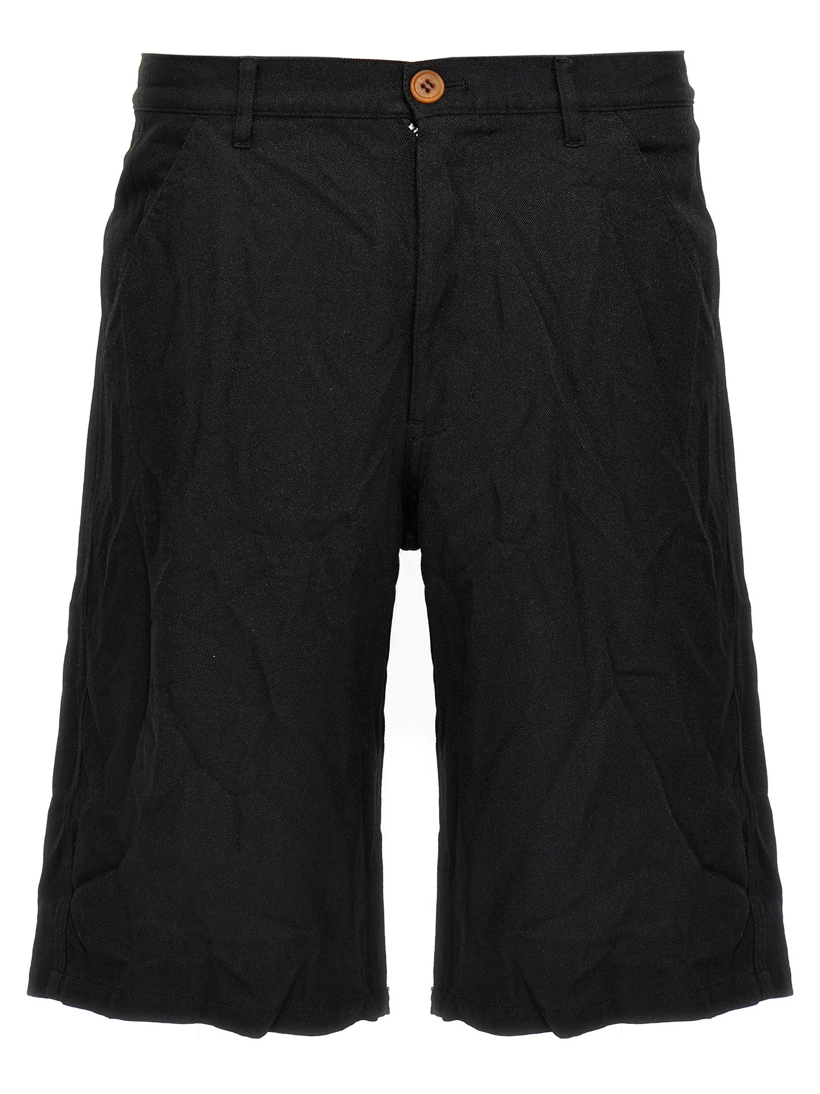 Crumpled Bermuda Shorts Bermuda E Short Nero