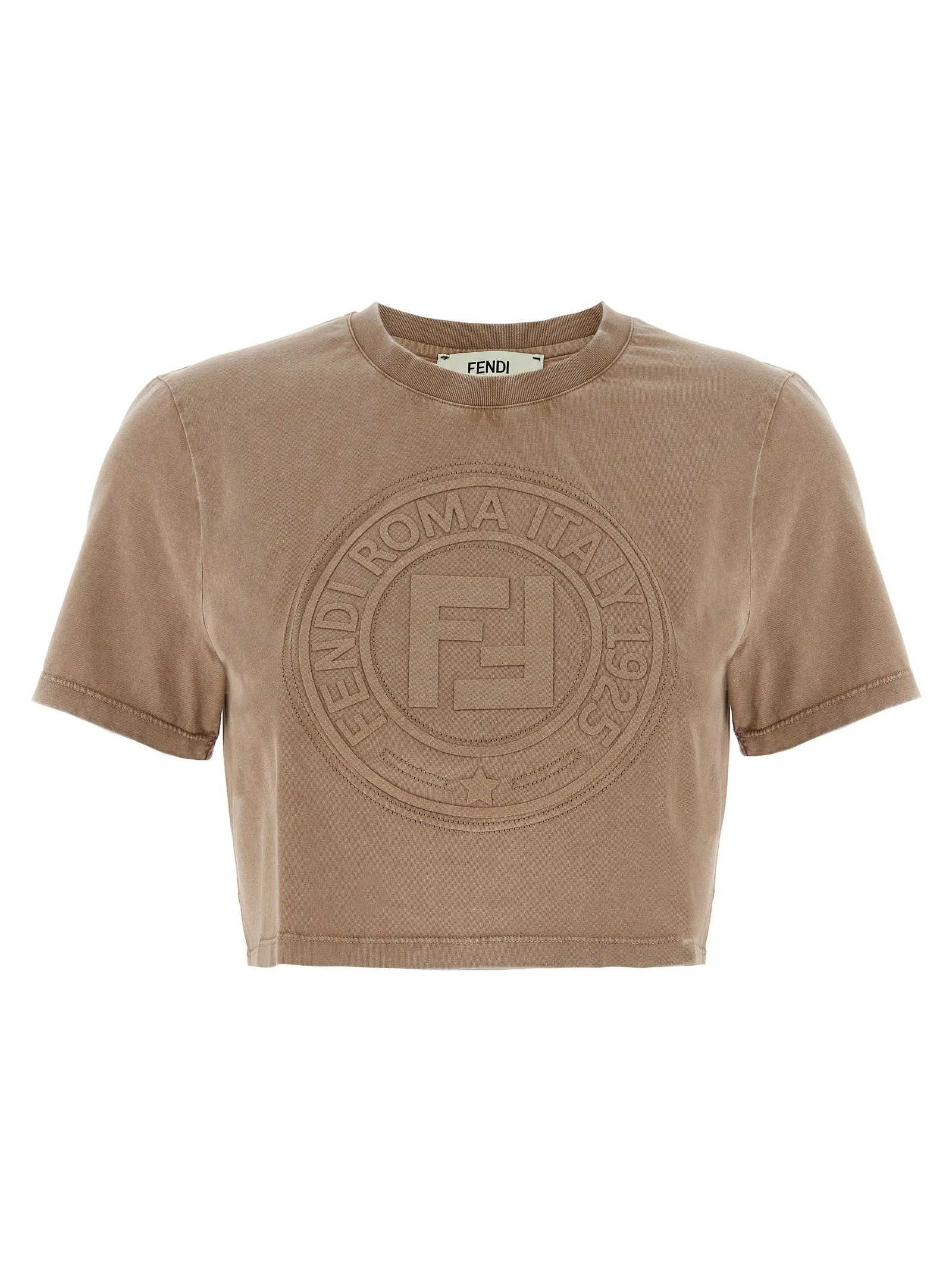 Fendi Roma T Shirt Marrone