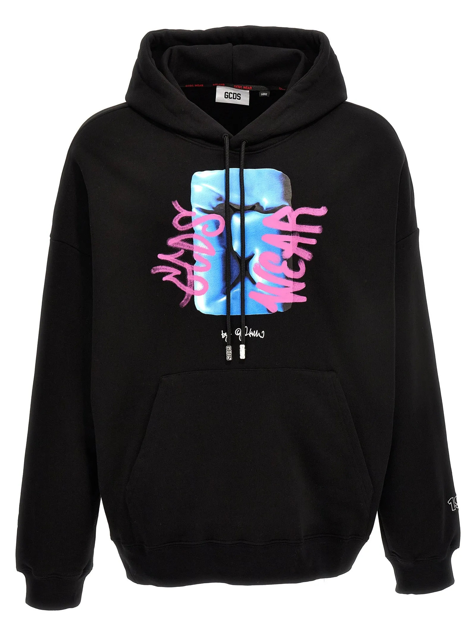 Logo Print Hoodie Felpe Nero