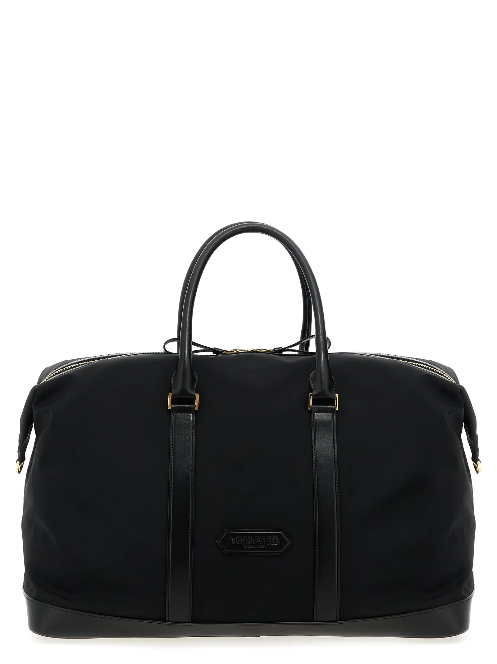 Leather Details Travel Bag Casa E Lifestyle Nero