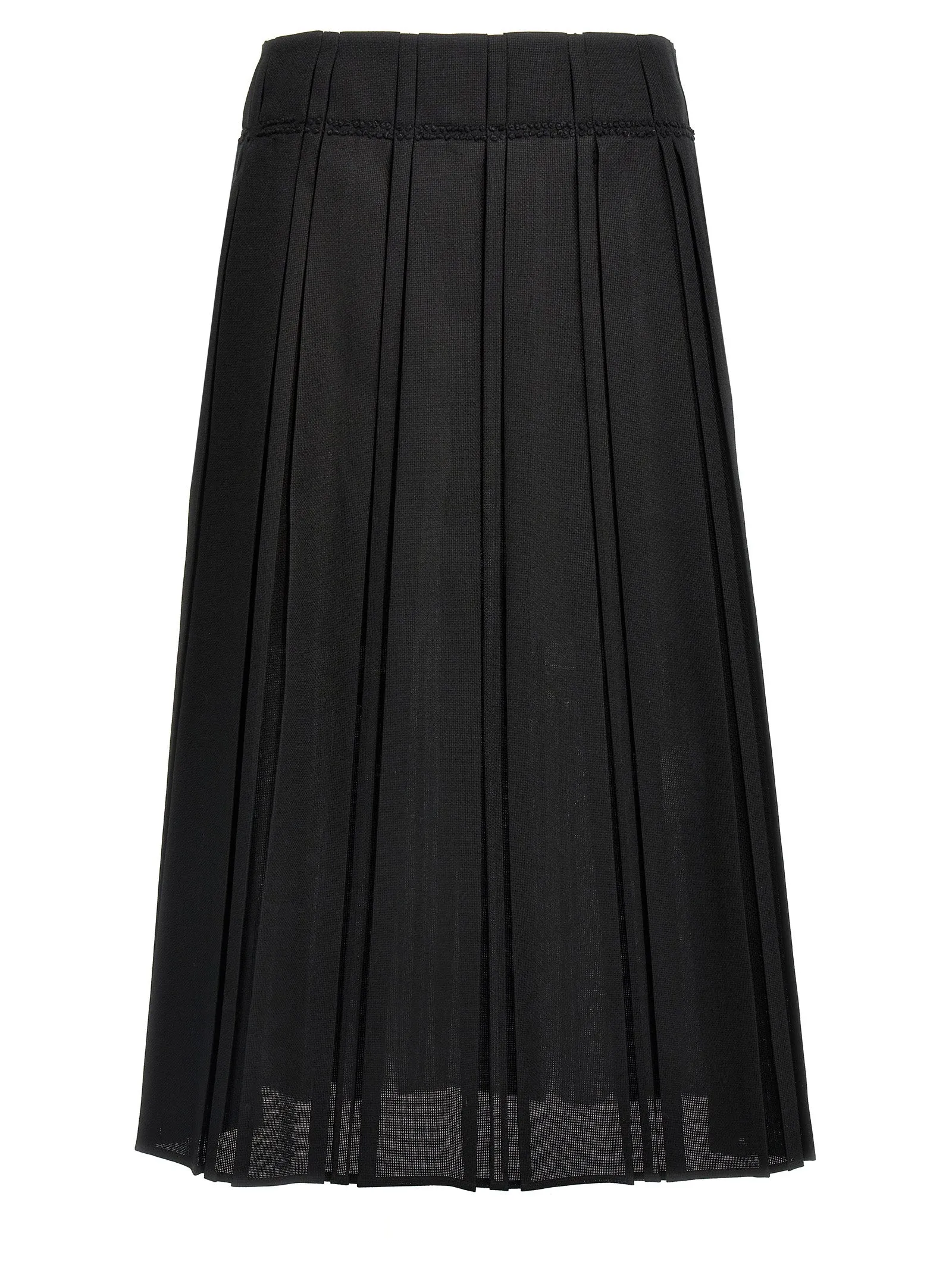 Pleated Skirt Gonne Nero