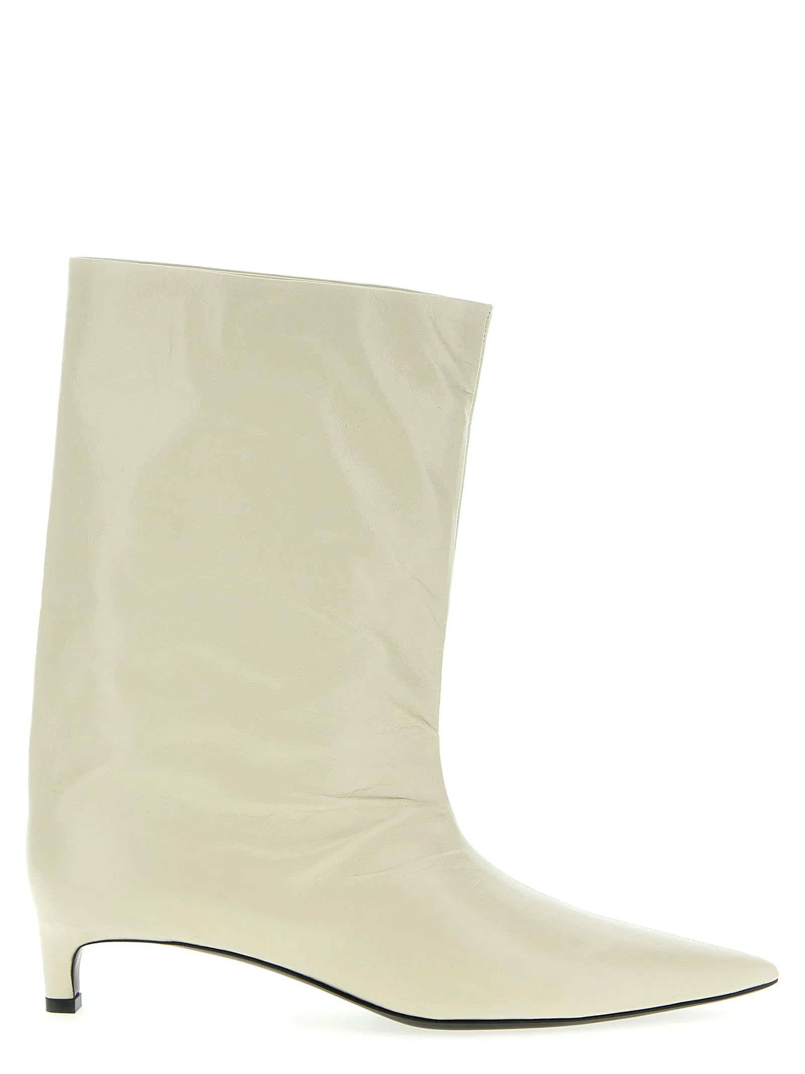 Leather Ankle Boots Stivali E Stivaletti Bianco