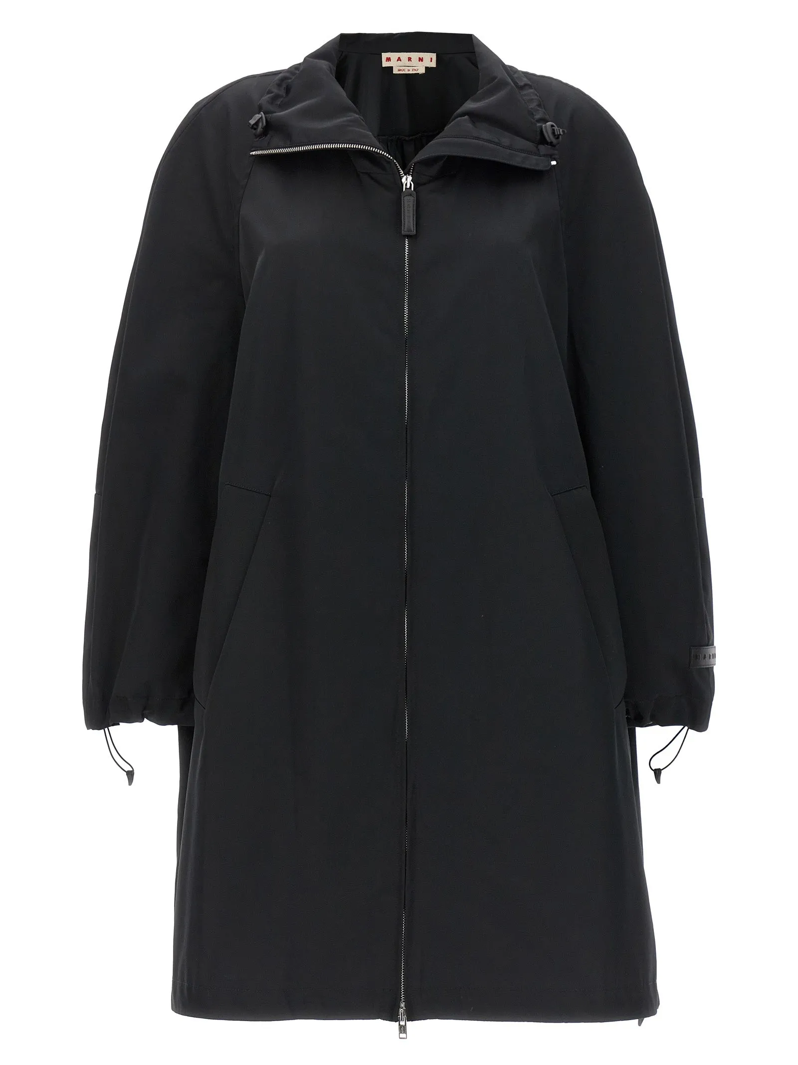 Satin Parka Giacche Nero
