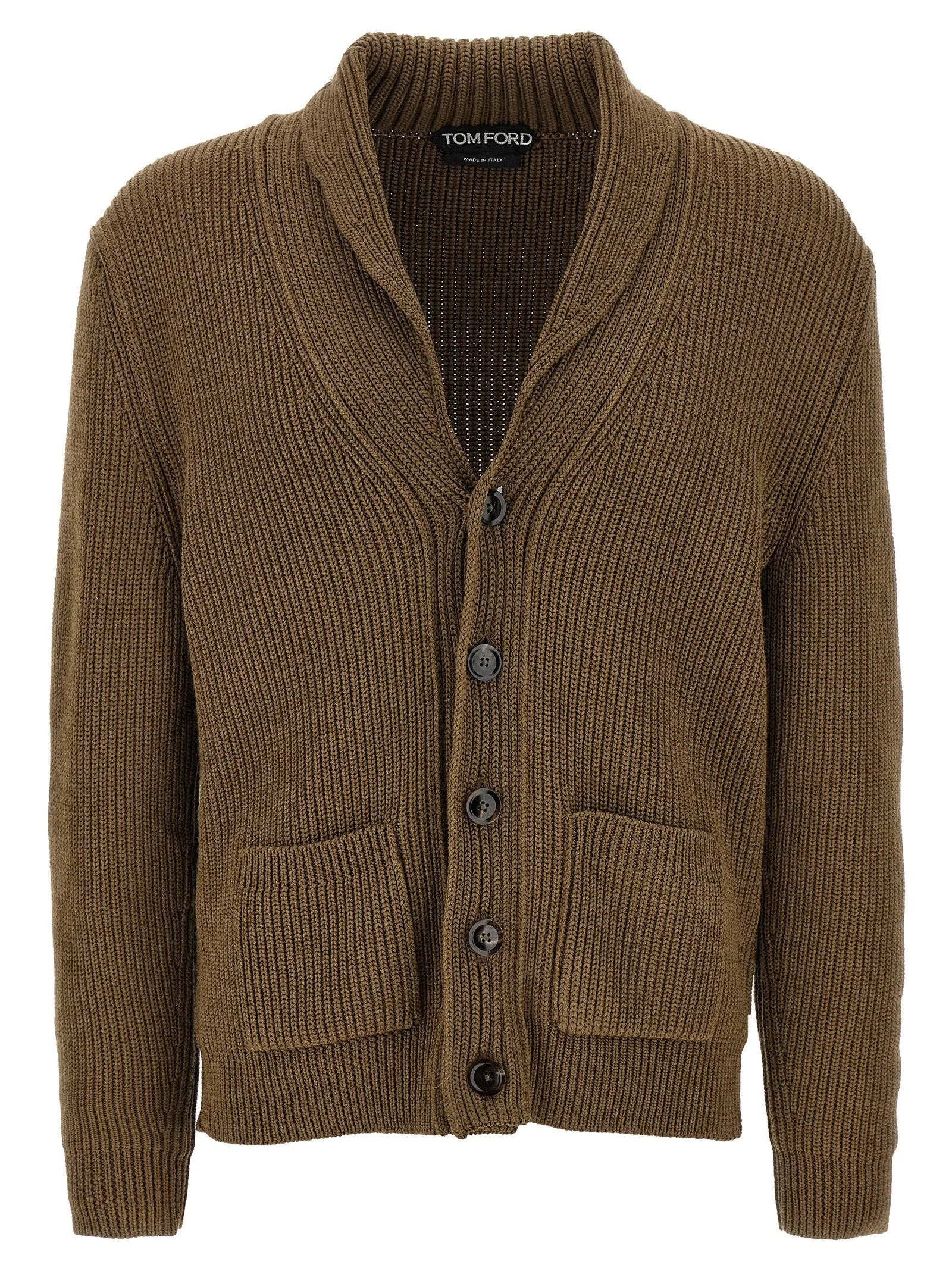 Wool Silk Cardigan Maglioni Marrone